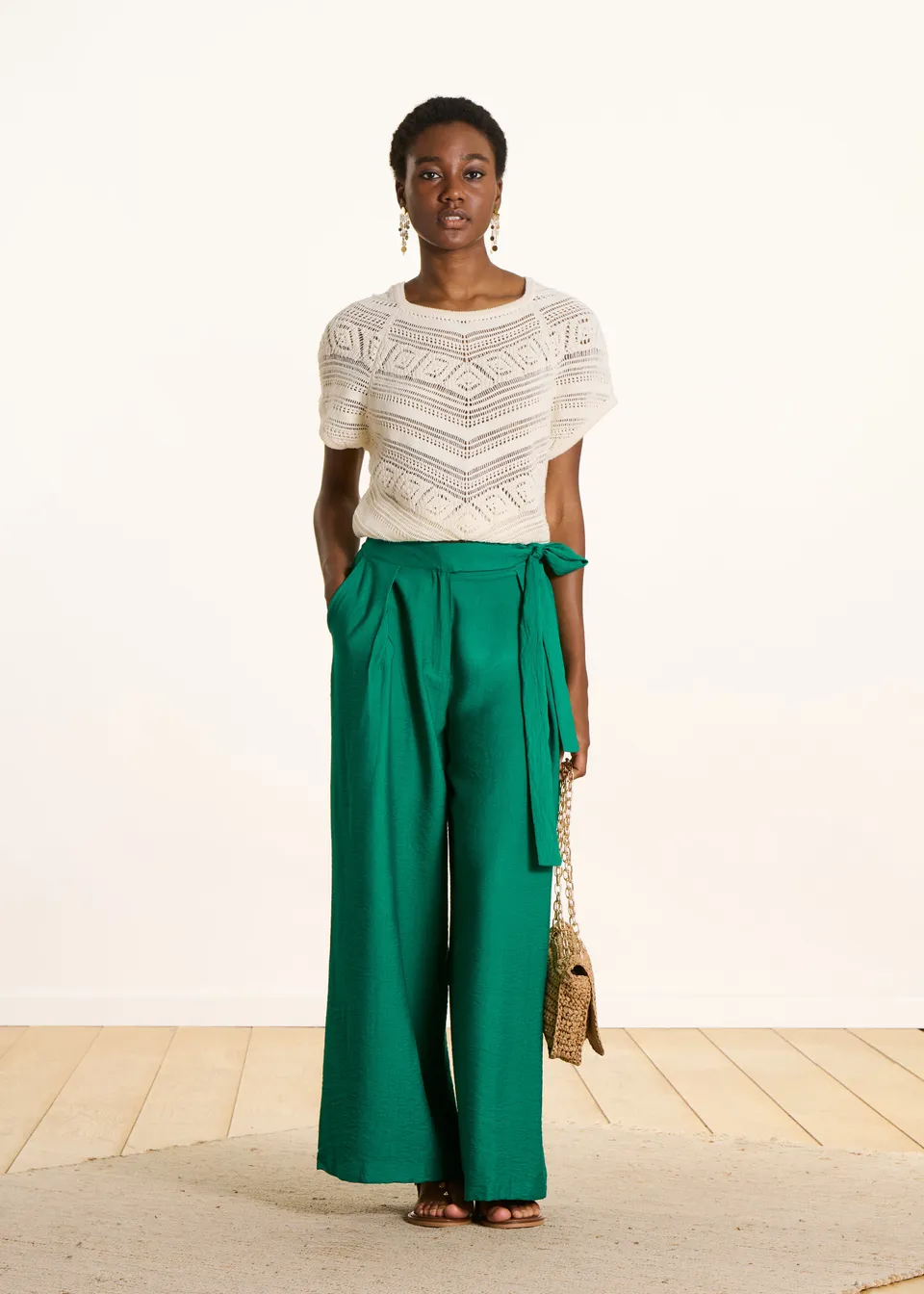 la-f-e-marabout-e-pantalons-hose-gr-n-weit-jacquard-bindeg-rtel image 1