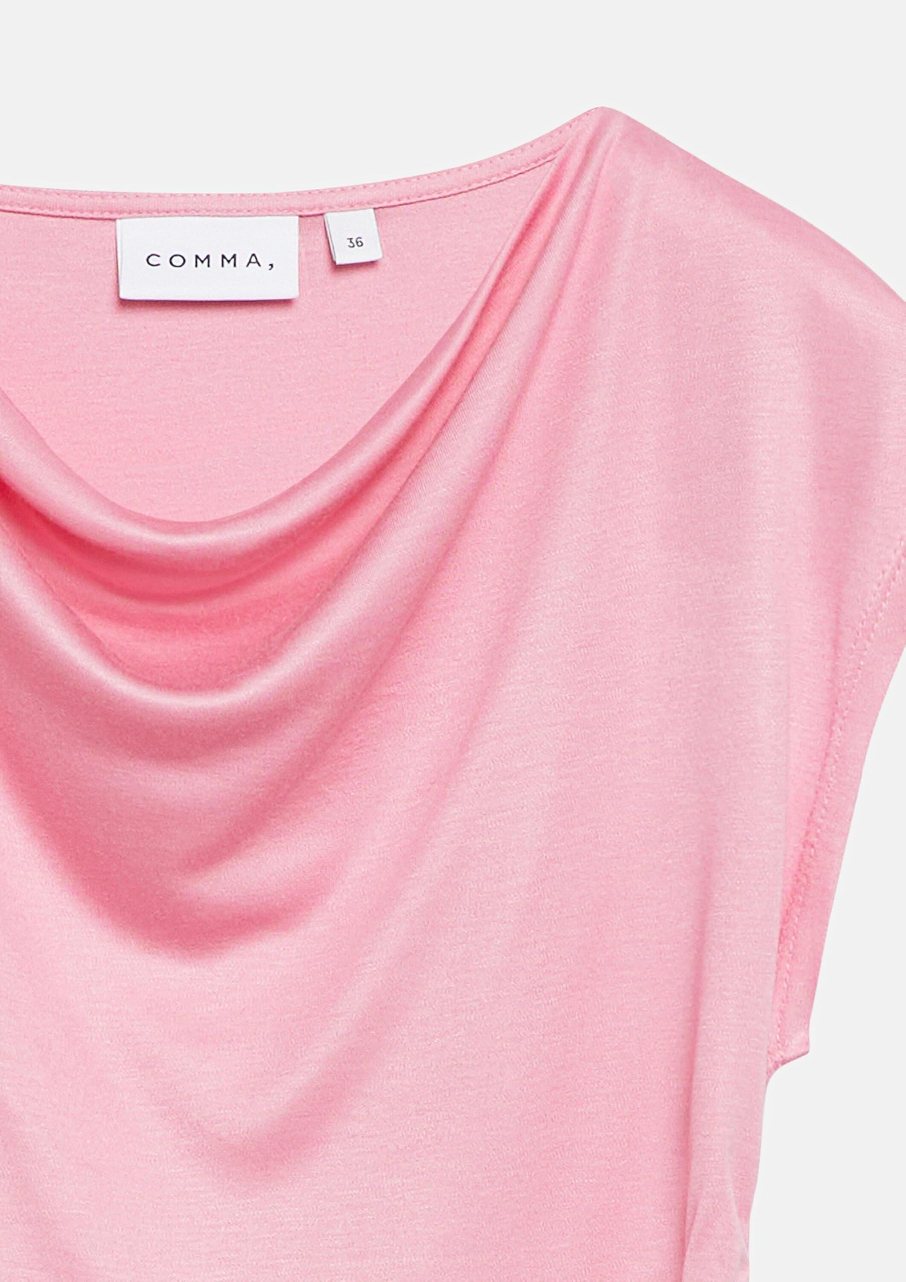 comma-tops-t-shirt-tailliert-gr-e-36-jersey-rosa-falte image 5