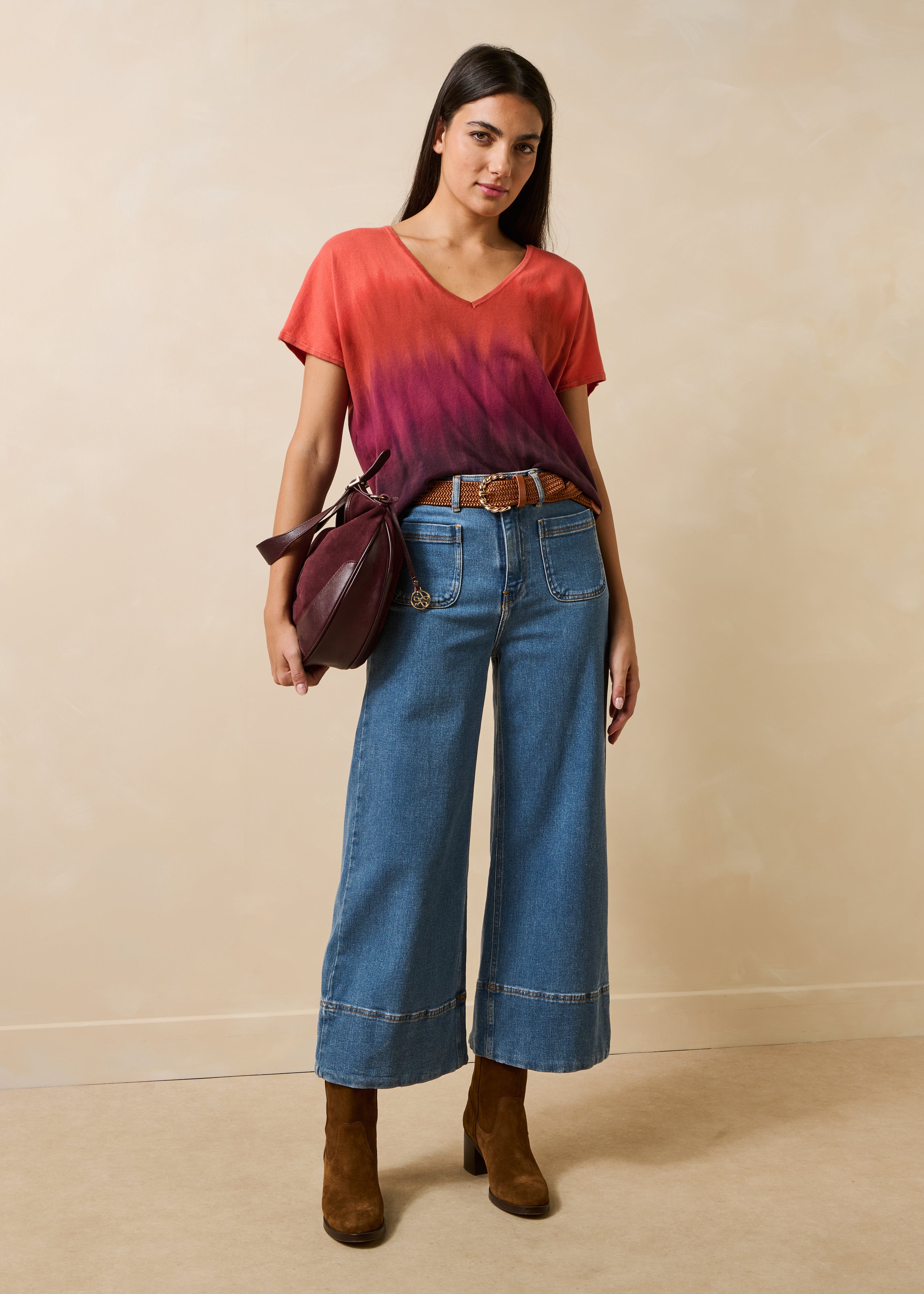 la-f-e-marabout-e-fataja-pullover-tie-dye-violett-rot image 2