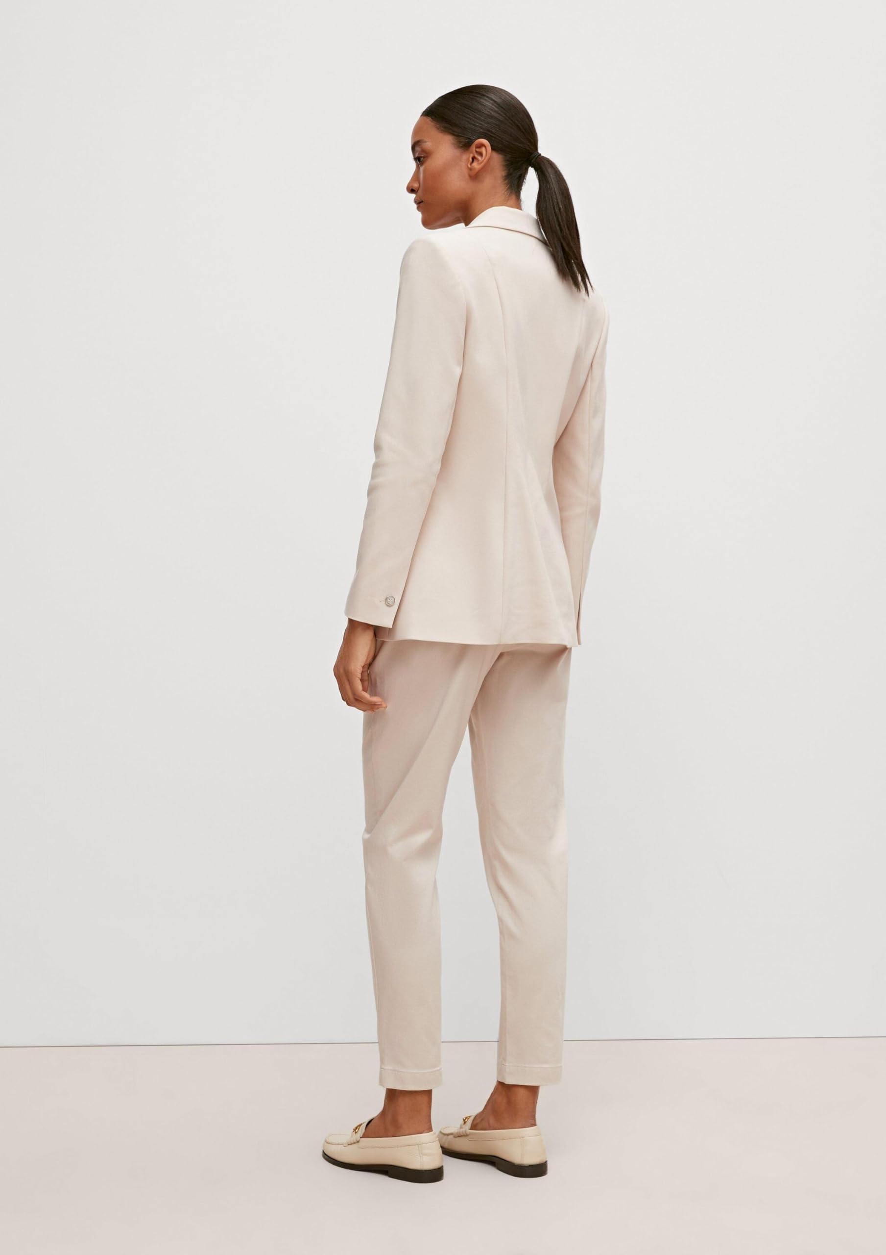 comma-blazer-damen-beige-8102-baumwollmix-tailliert image 7