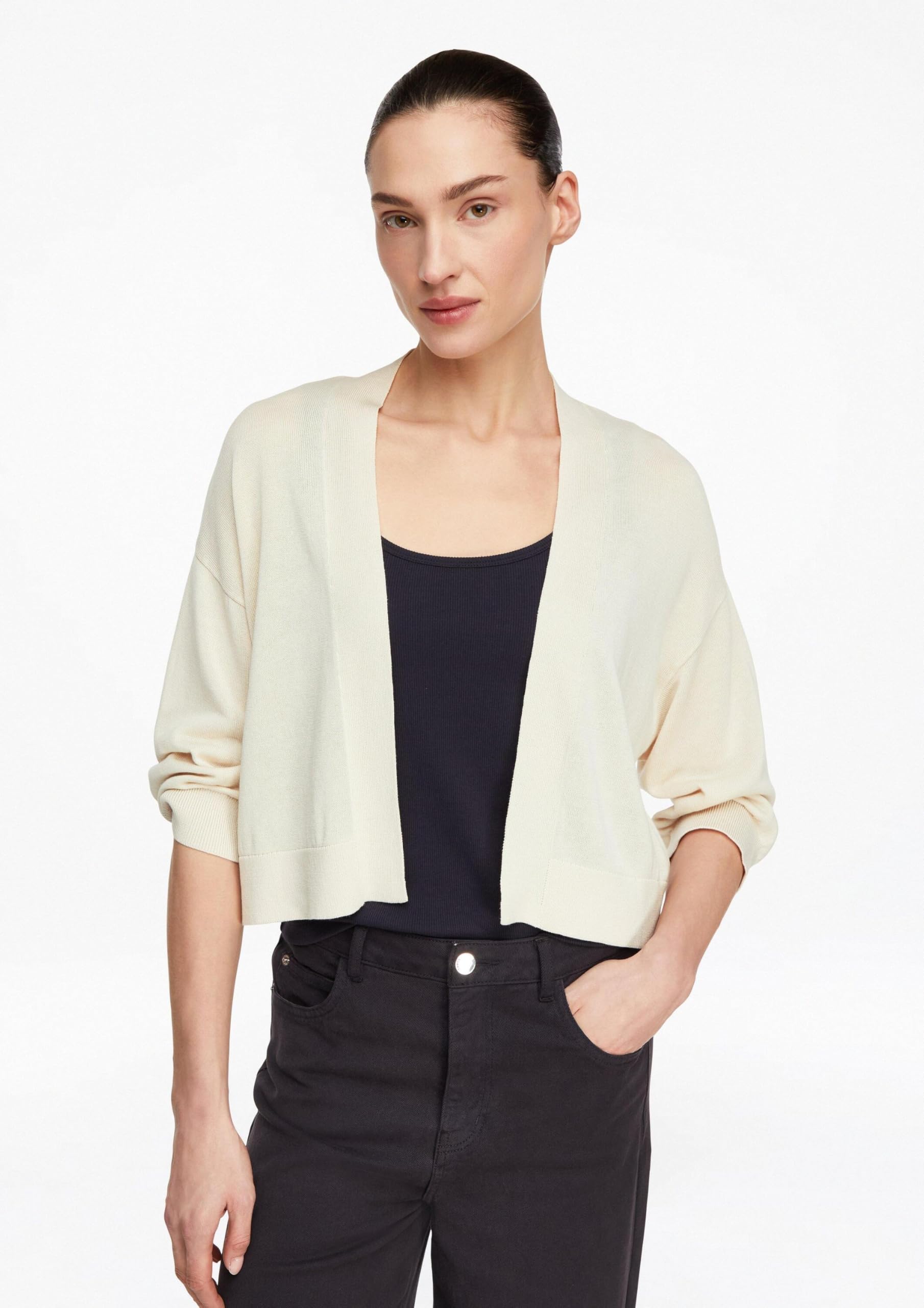comma-strickjacke-damen-wei-3-4-rmel-relaxed-fit image 6