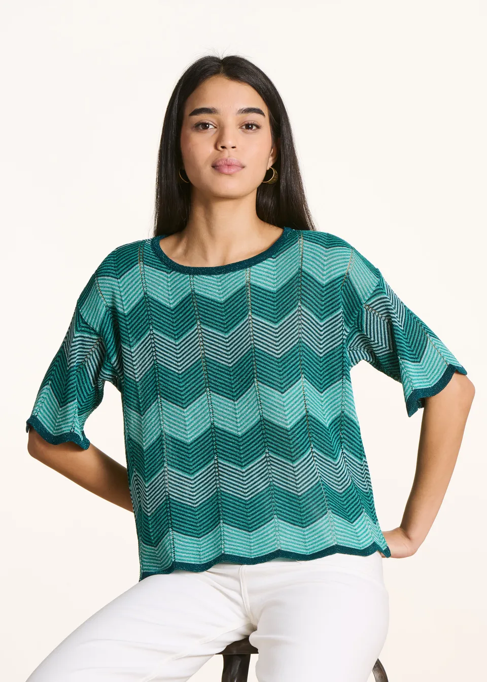 la-f-e-marabout-e-fl-pu-fala-pullover-petrol-kurz-zickzack-strick image 1