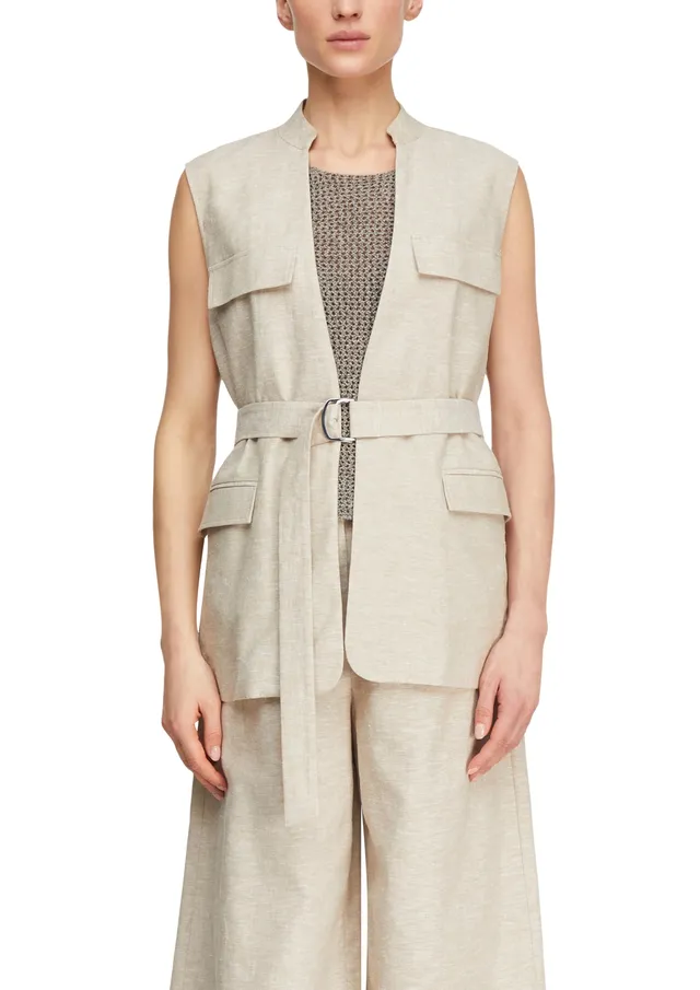 comma-jackets-weste-leinen-baumwolle-gr-32-stehkragen image 1