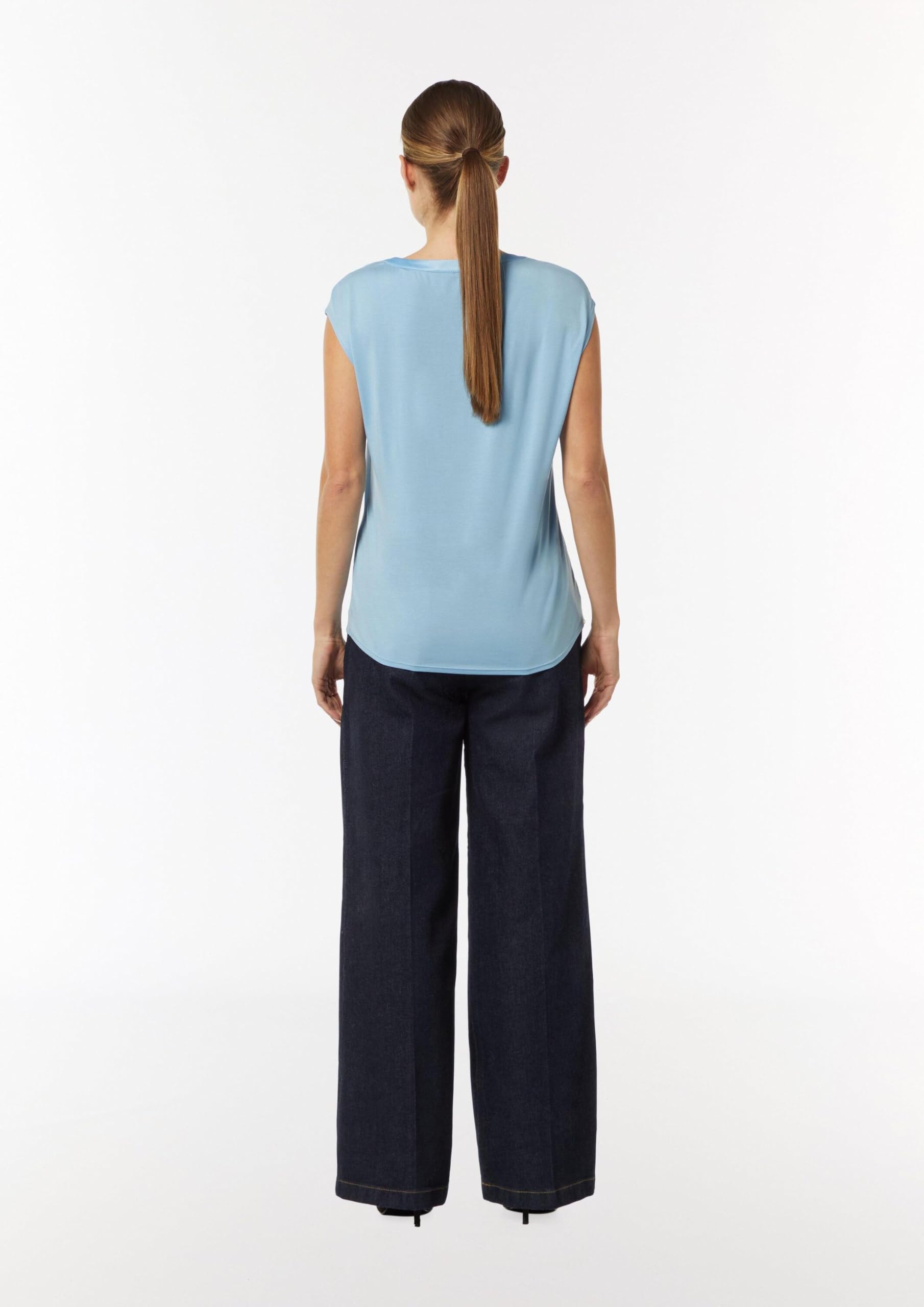 comma-blusenshirt-mit-satinblende-bluse-hellblau-38 image 6