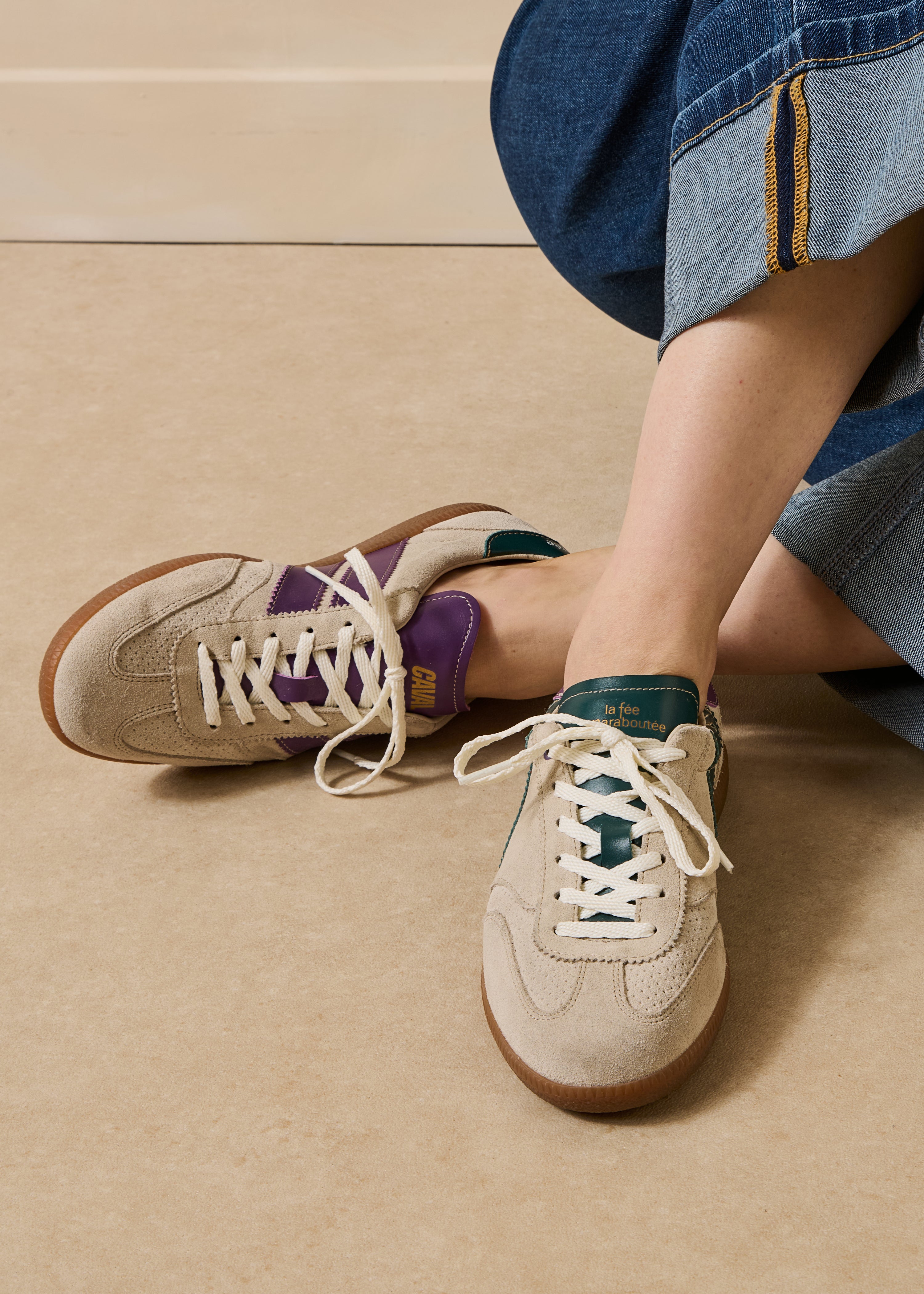 la-f-e-marabout-e-dulse-sneaker-beige-leder-retro image 3