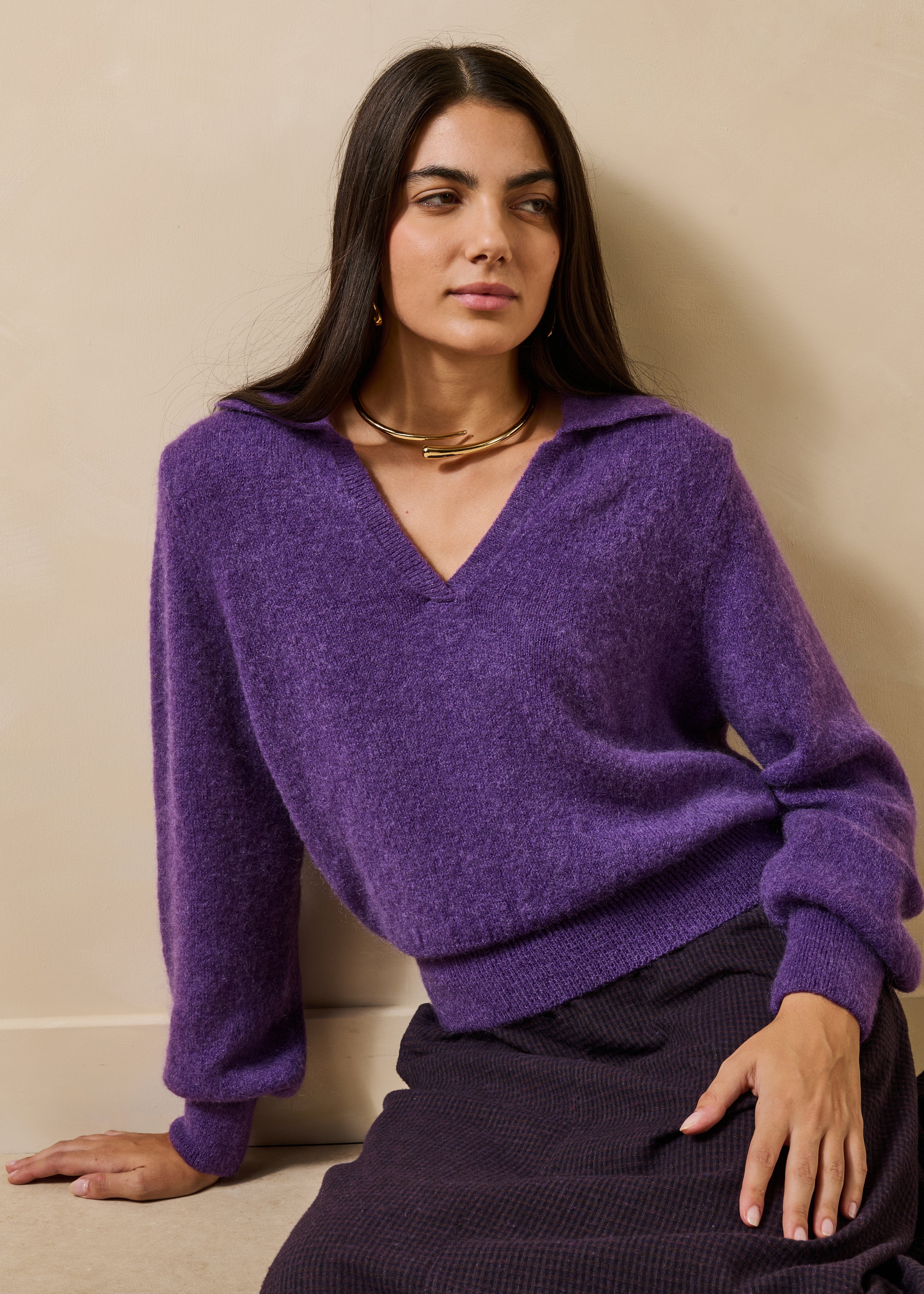 la-f-e-marabout-e-guibli-pullover-violett-mohair-polo image 1