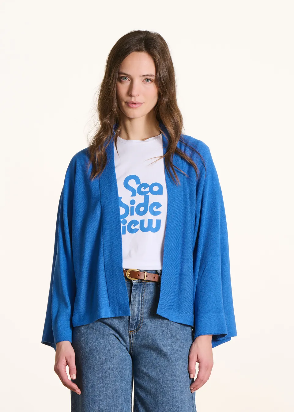 la-f-e-marabout-e-deving-gilet-strickweste-blau-leinen-gr-36 image 1