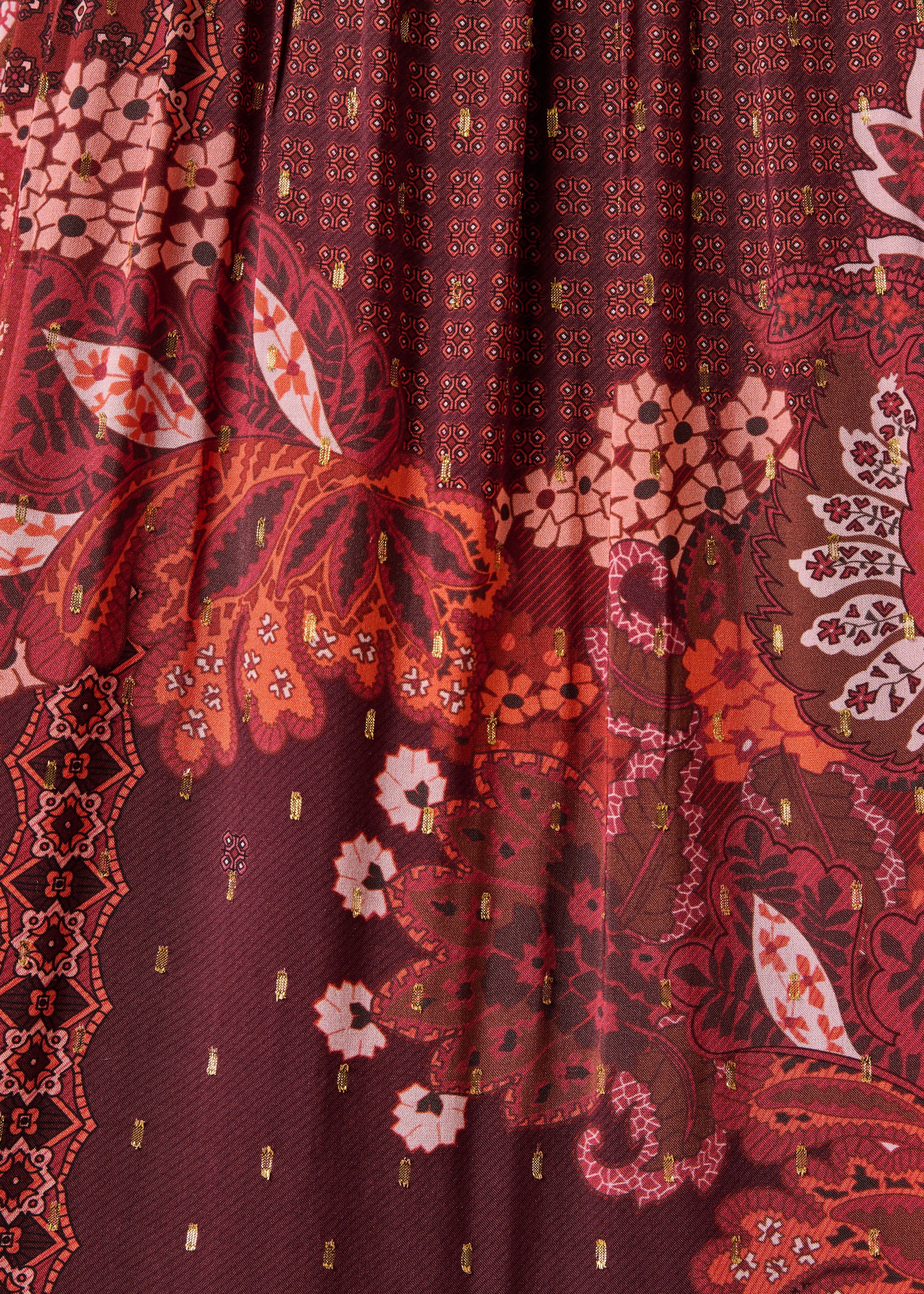 la-f-e-marabout-e-gauffra-maxikleid-rot-mit-gold-plumetis image 4