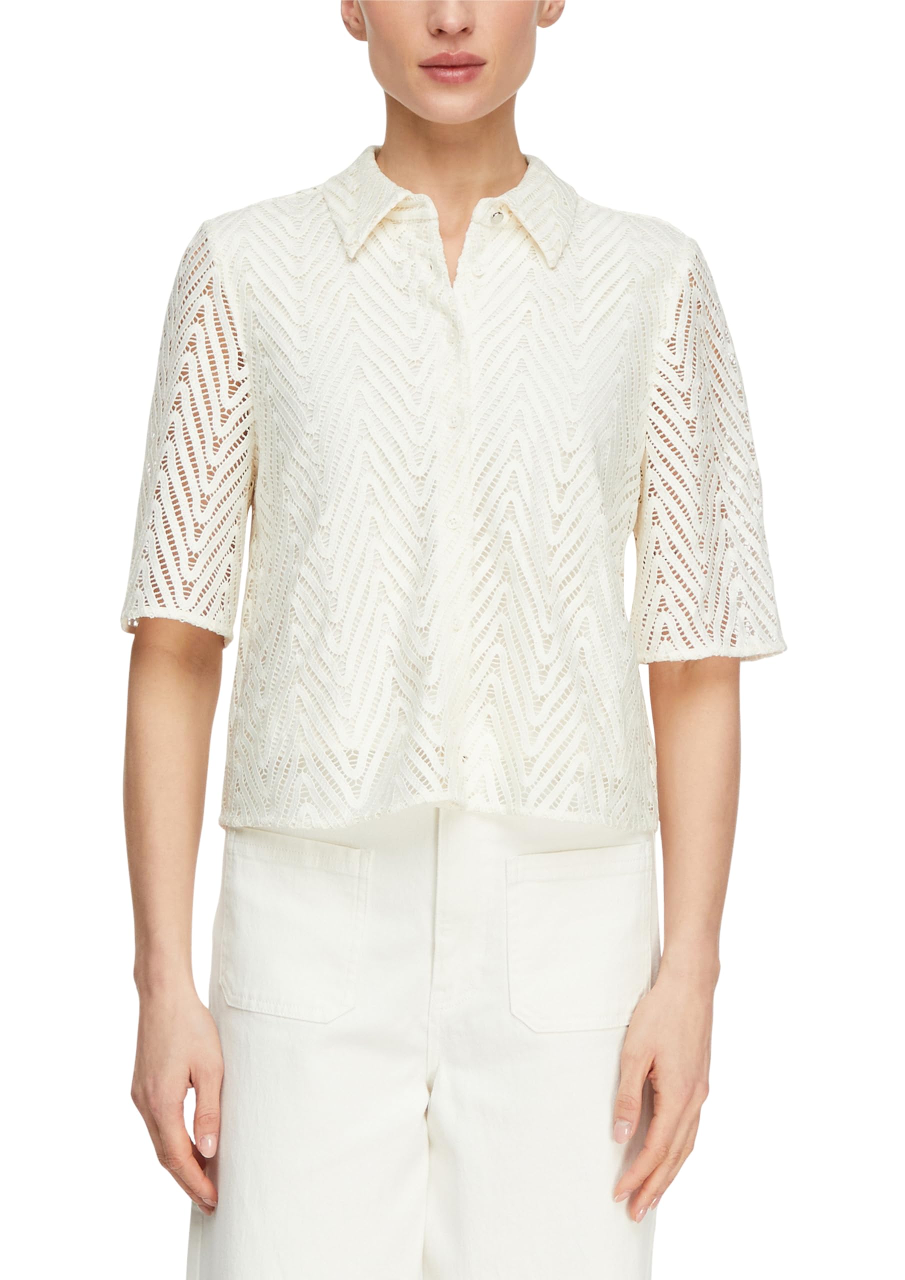 comma-blouses-spitzenbluse-viskose-futter-festlich image 1
