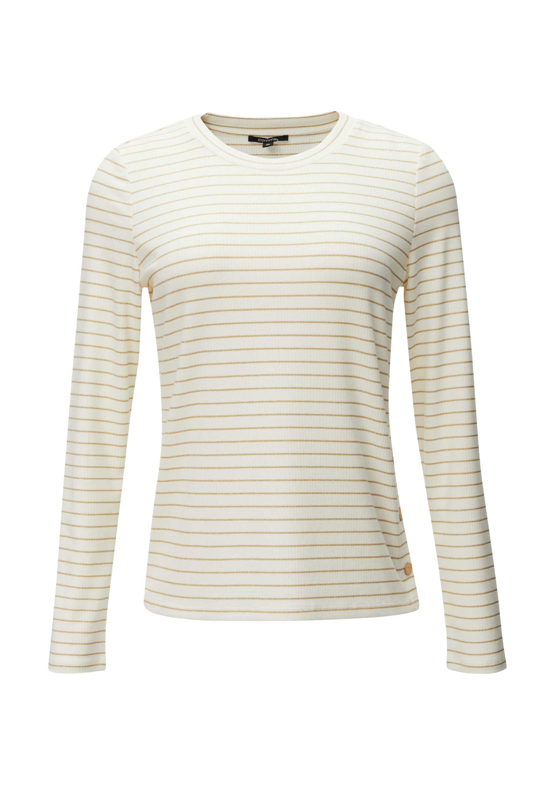 comma-langarmshirt-glitzergarn-streifen-damen-34-wei image 3