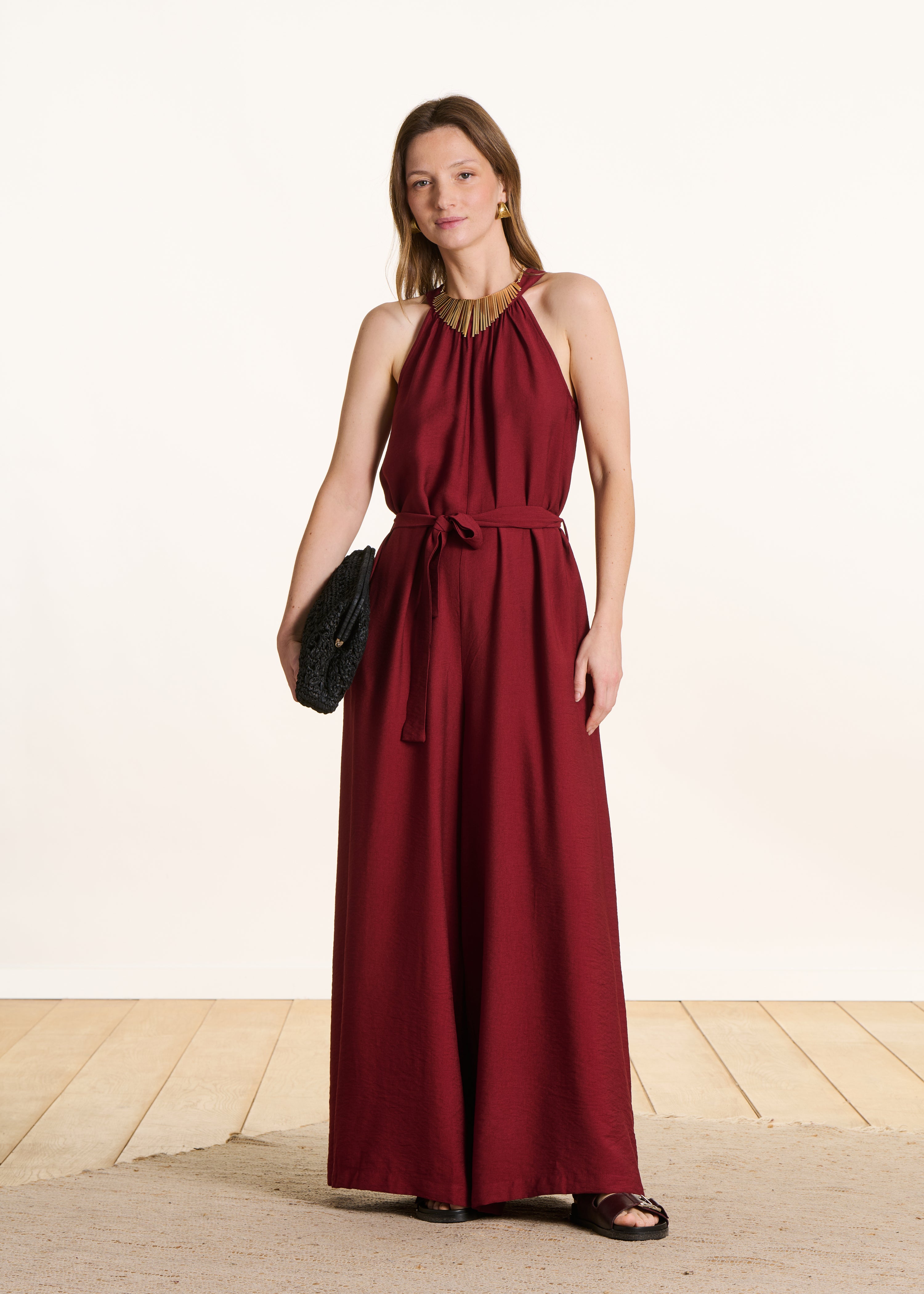 la-f-e-marabout-e-faka-jumpsuit-terracotta-gr-34-jacquard image 1