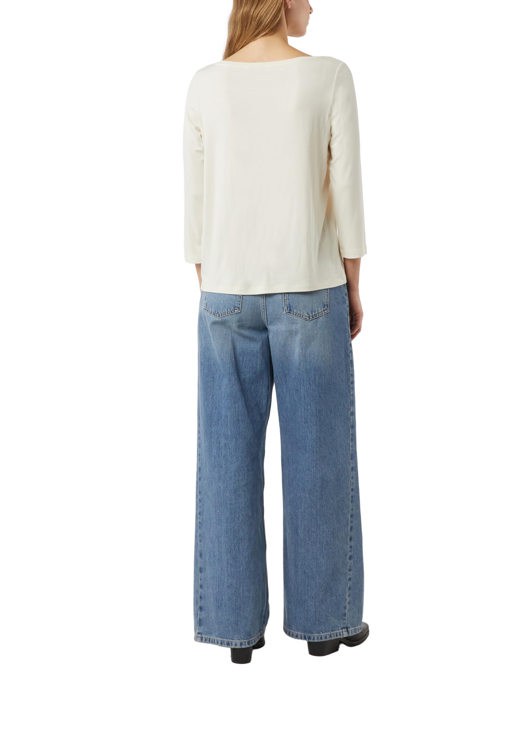 comma-tops-jersey-t-shirt-3-4-arm-gr-36-creme-frontprint image 2