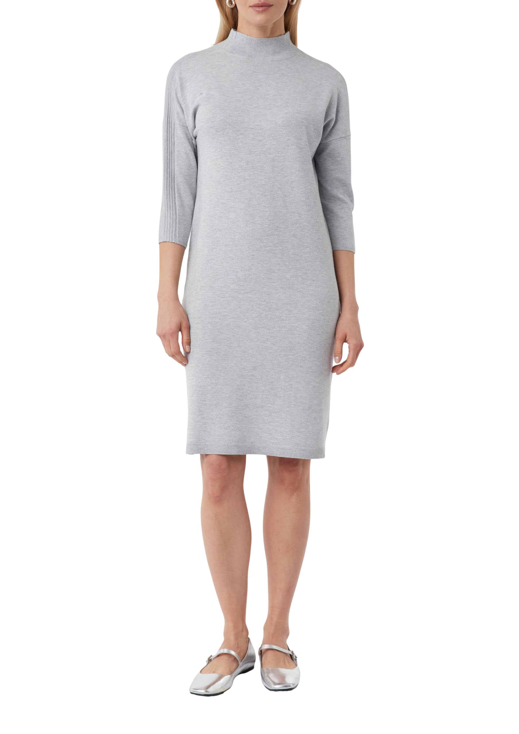 comma-dresses-kleid-2169571-midi-stehkragen-gr-46-schwarz image 1