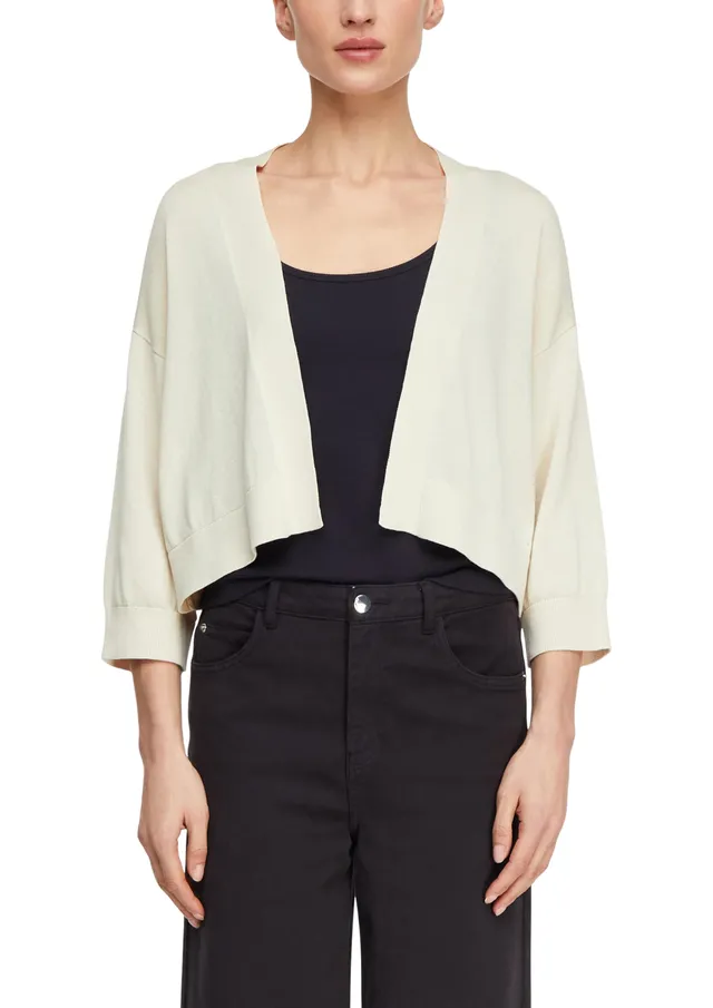 comma-strickjacke-damen-wei-3-4-rmel-relaxed-fit image 1