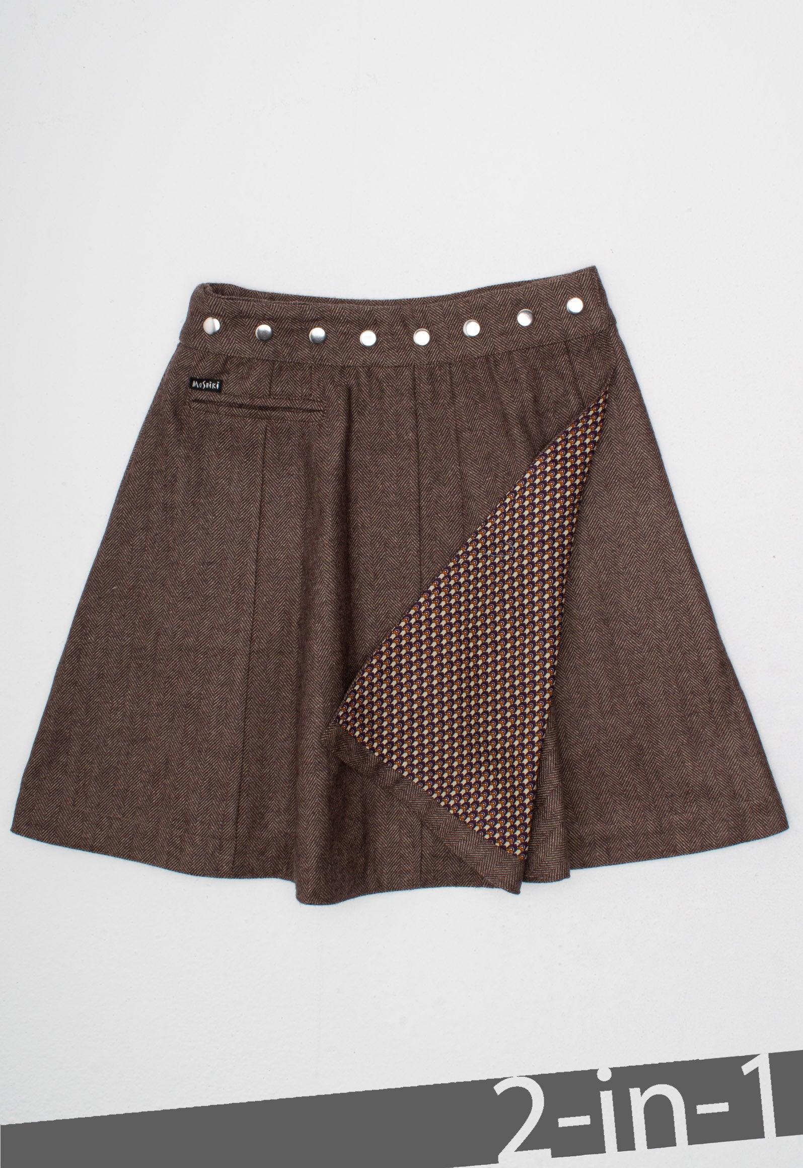 moshiki-hot-cookie-69-tweed-wickelrock-50-cm-wendbar image 1