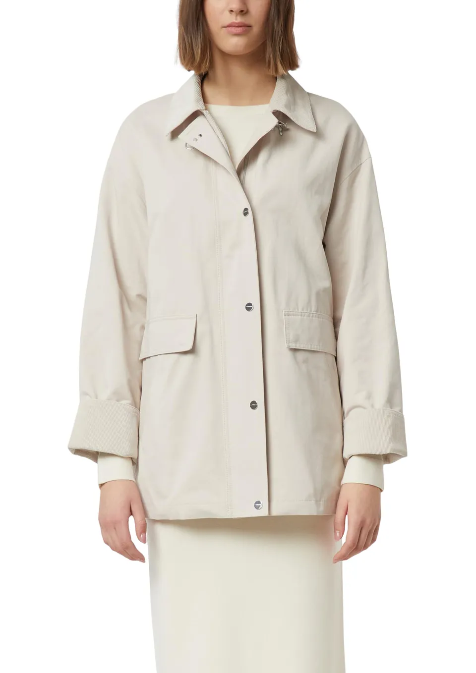 comma-oversize-outdoor-jacke-38-beige-cord-kragen image 1
