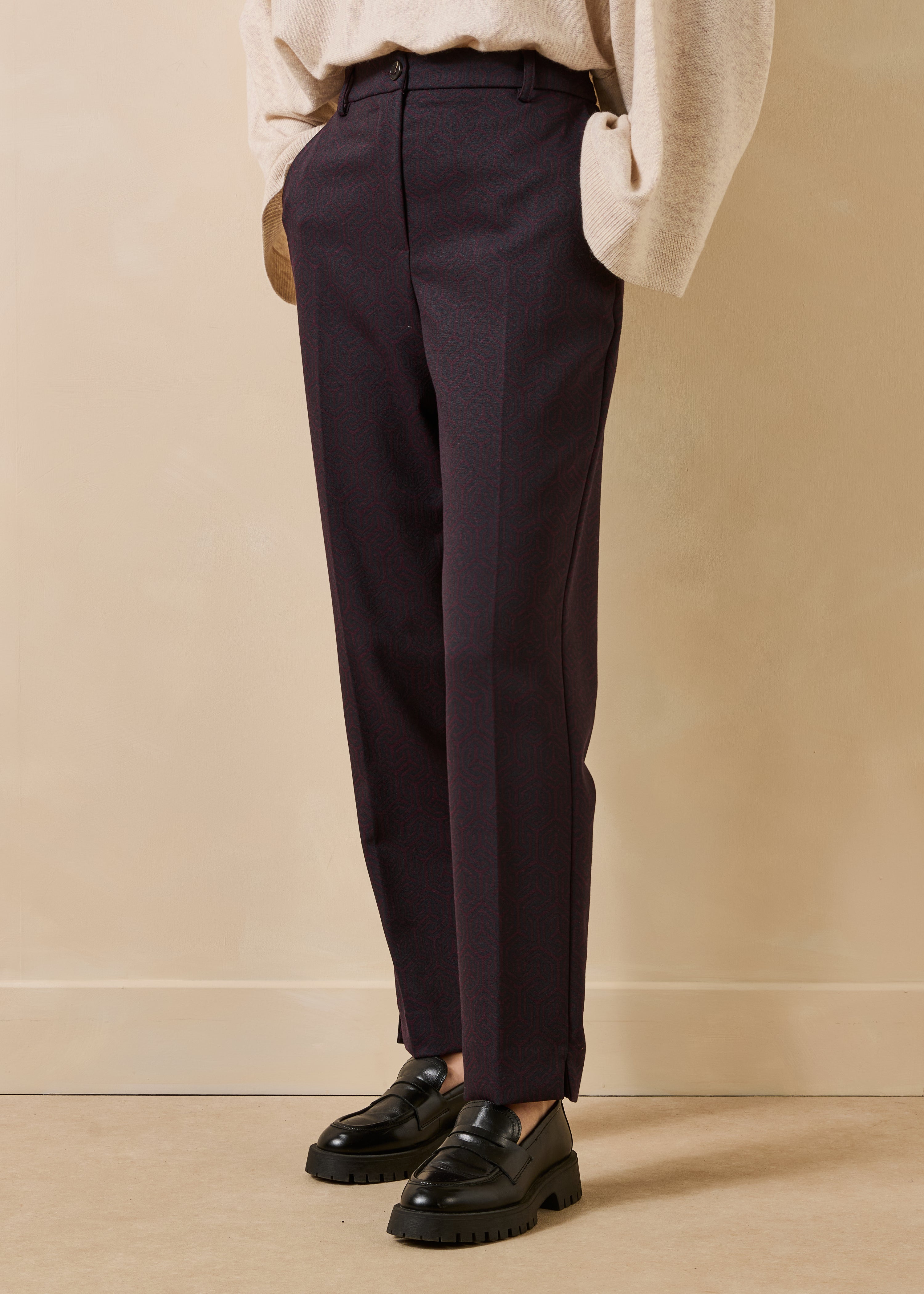 la-f-e-marabout-e-billy-hose-aubergine-encre-7-8-jacquard image 2