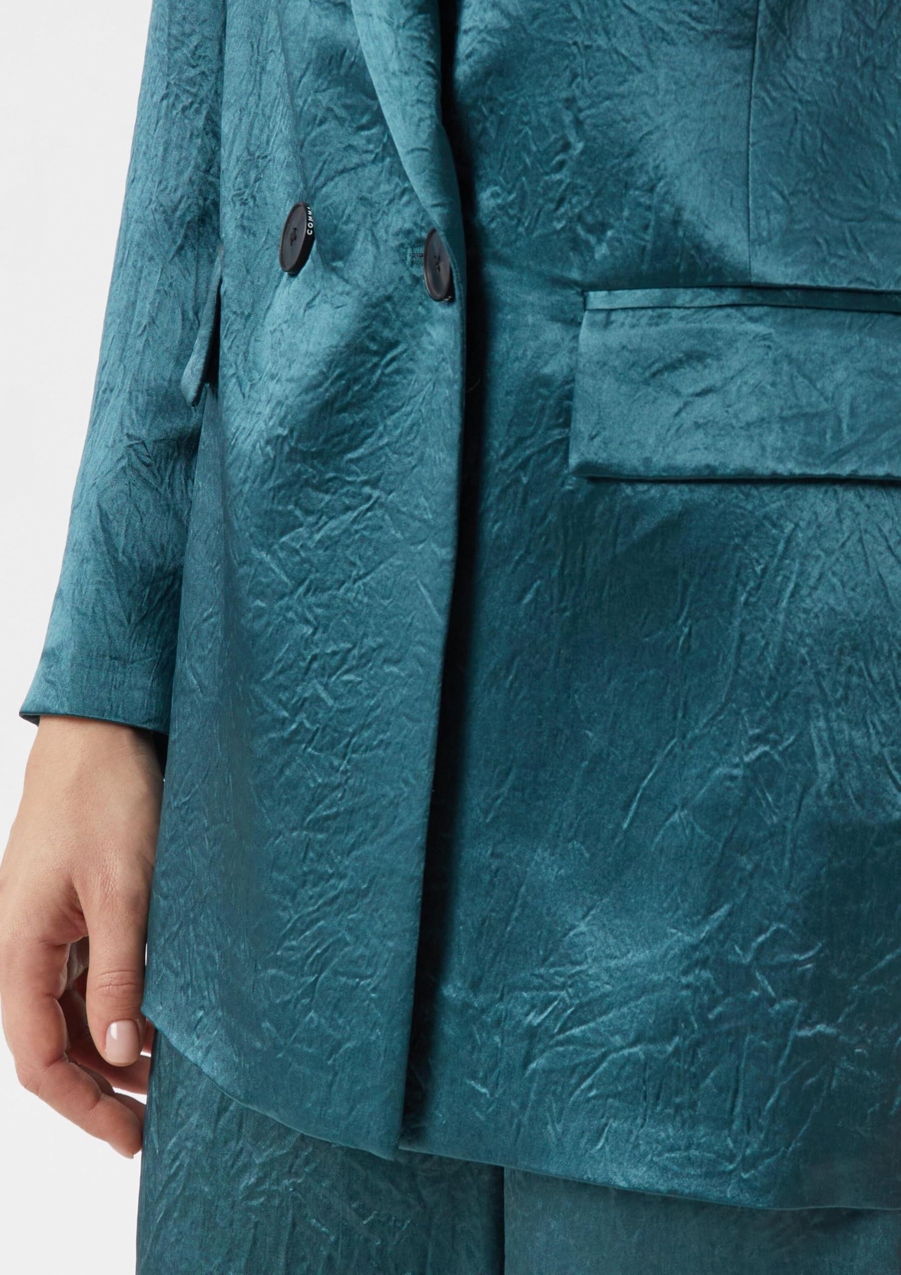 comma-blazer-crinkle-satin-blazer-antailliert-loose-fit image 6