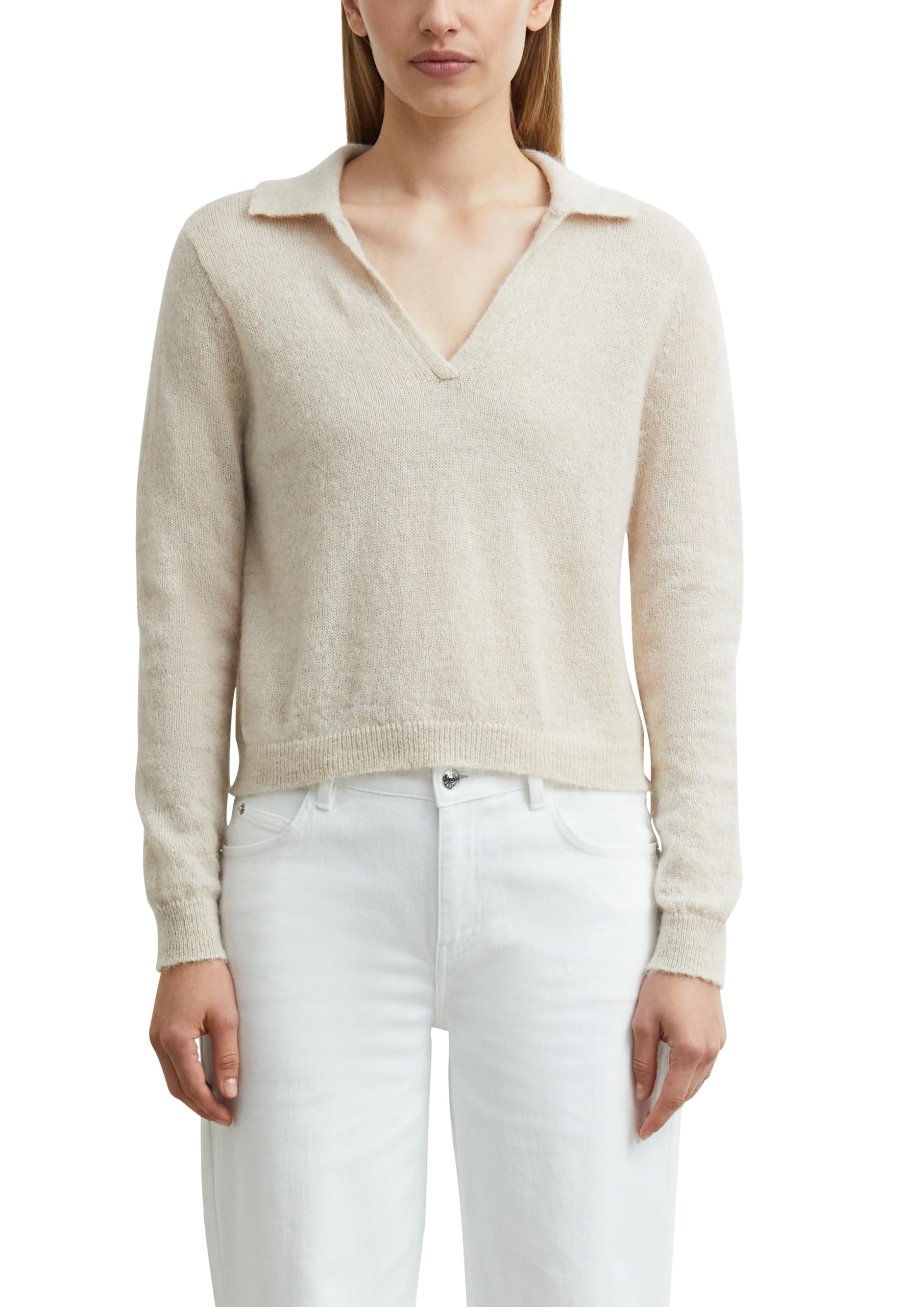 comma-knitwear-strickpullover-polokragen-relaxed-fit-beige image 8