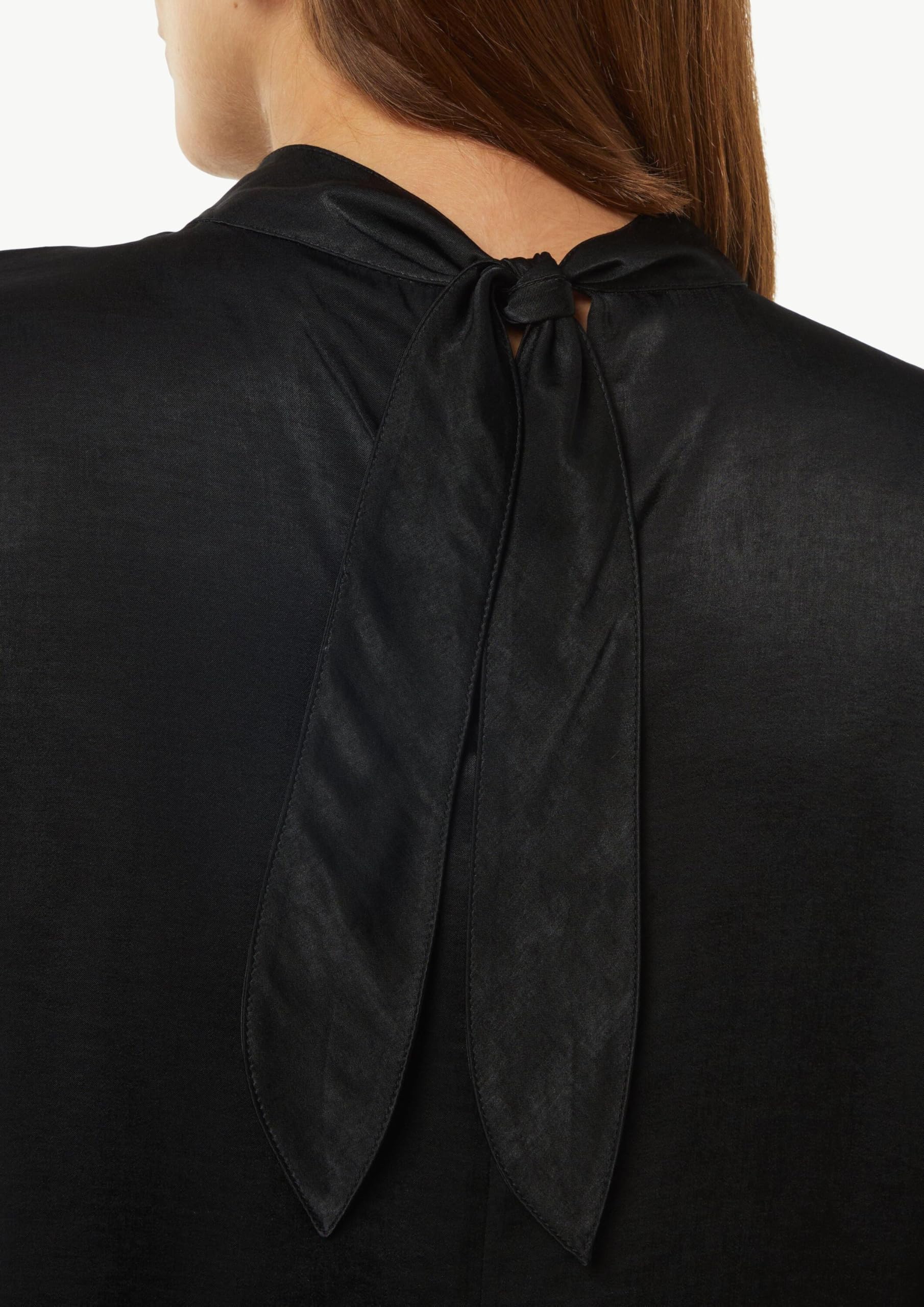 comma-viskosemix-kleid-mit-bindedetail-web-kleid-t-rkisblau image 5