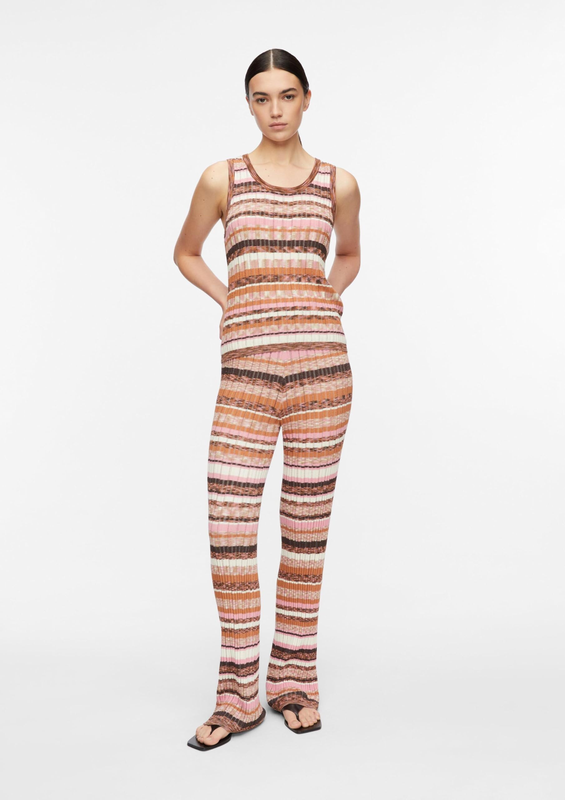 comma-strickhose-wide-leg-ajour-gestreift-gr-34 image 6
