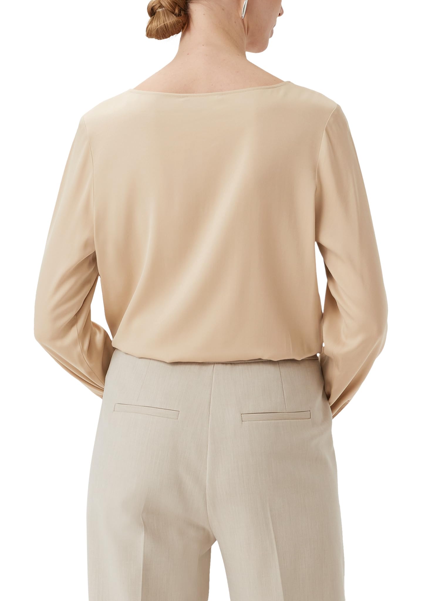 comma-satinbluse-mit-tunika-ausschnitt-bluse-gr-42-ozeanblau image 2