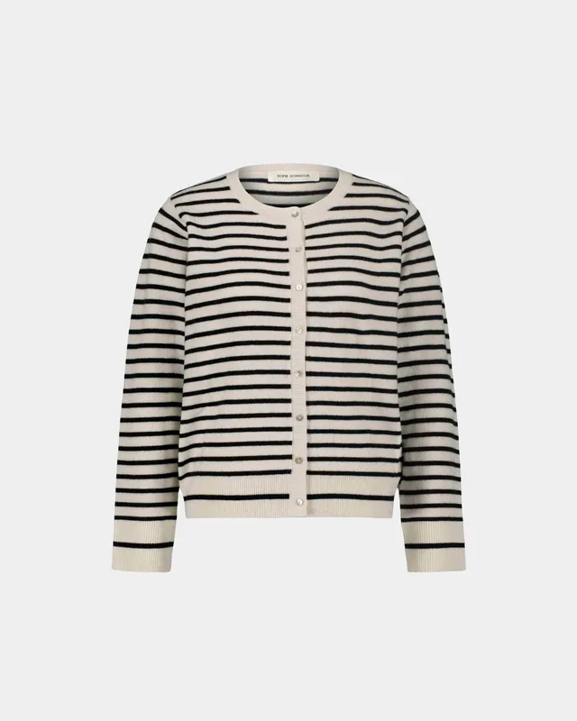 sofie-schnoor-women-cissesw-strickjacke-schwarz-wei-merino image 1