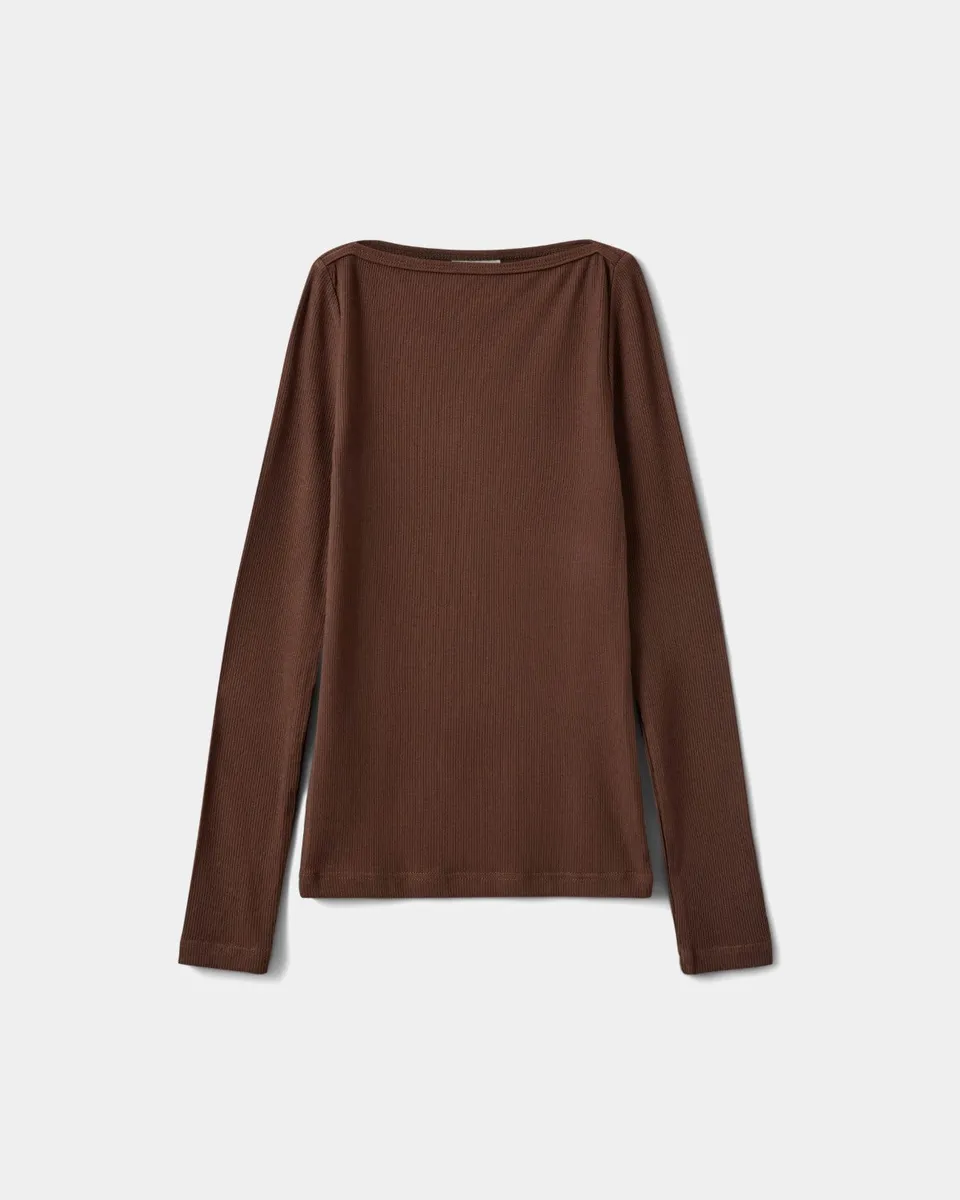 sofie-schnoor-young-gabriellesy-t-shirt-brown-langarmshirt-viskose image 1