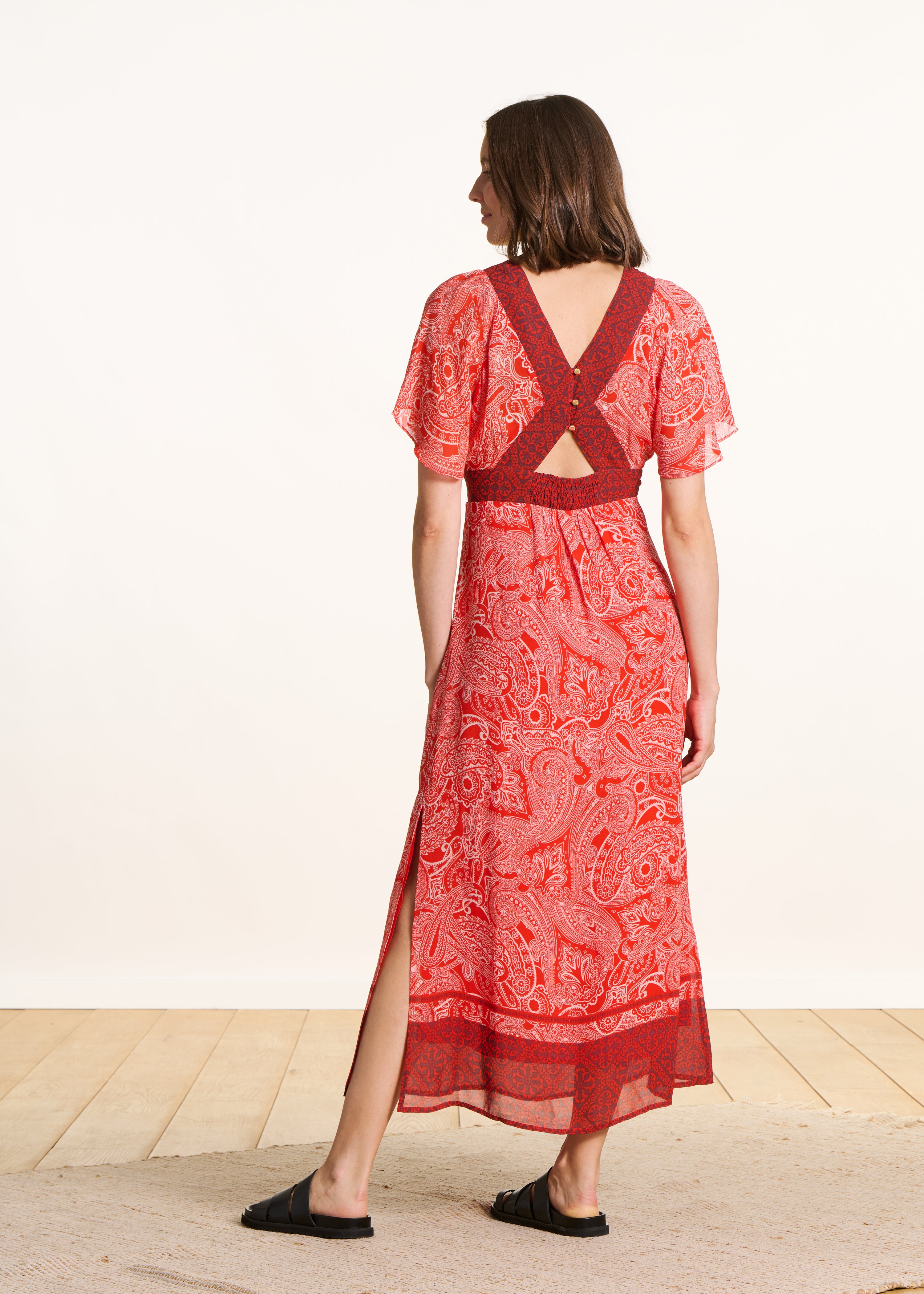 la-f-e-marabout-e-fleuri-kleid-georgette-orange-gr-38-lang image 4