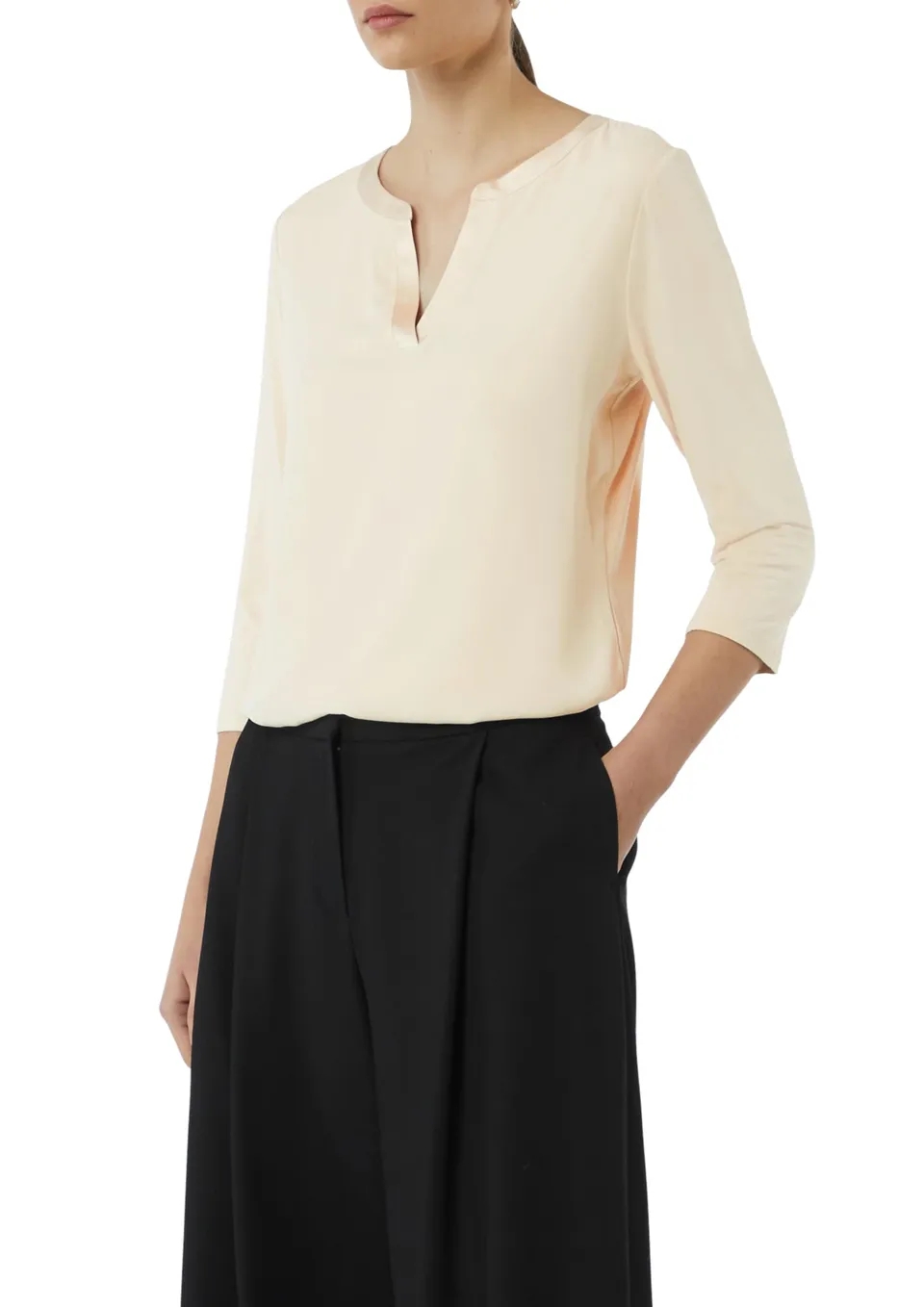 comma-2151665-t-shirt-braun-gr-42-tunika-ausschnitt image 1