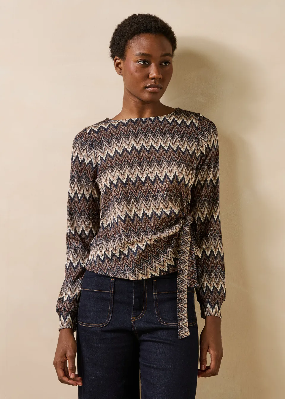 la-f-e-marabout-e-gacil-t-shirt-blau-oversize-knoten image 1