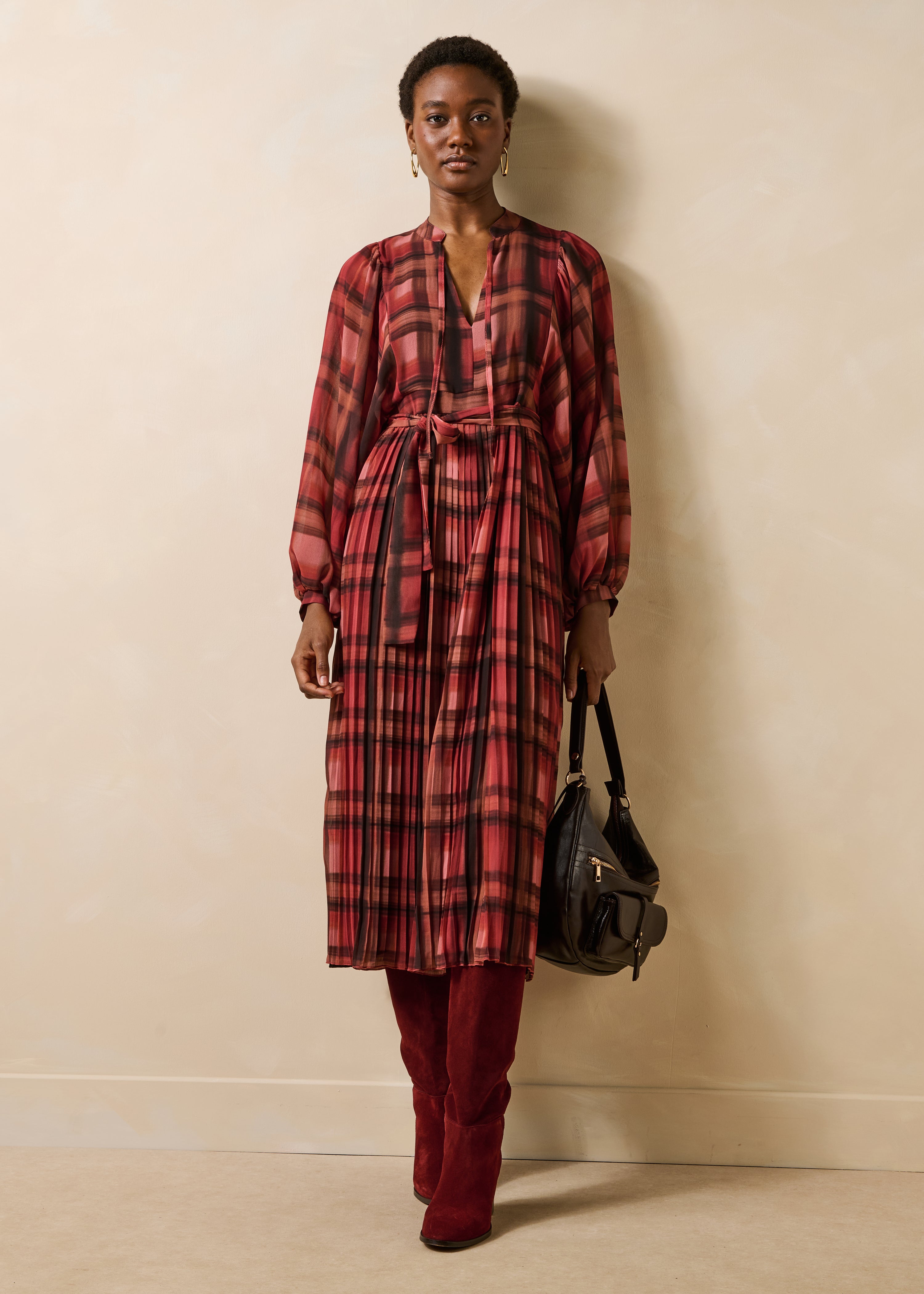la-f-e-marabout-e-giovan-kleid-terracotta-kariert-lang image 2