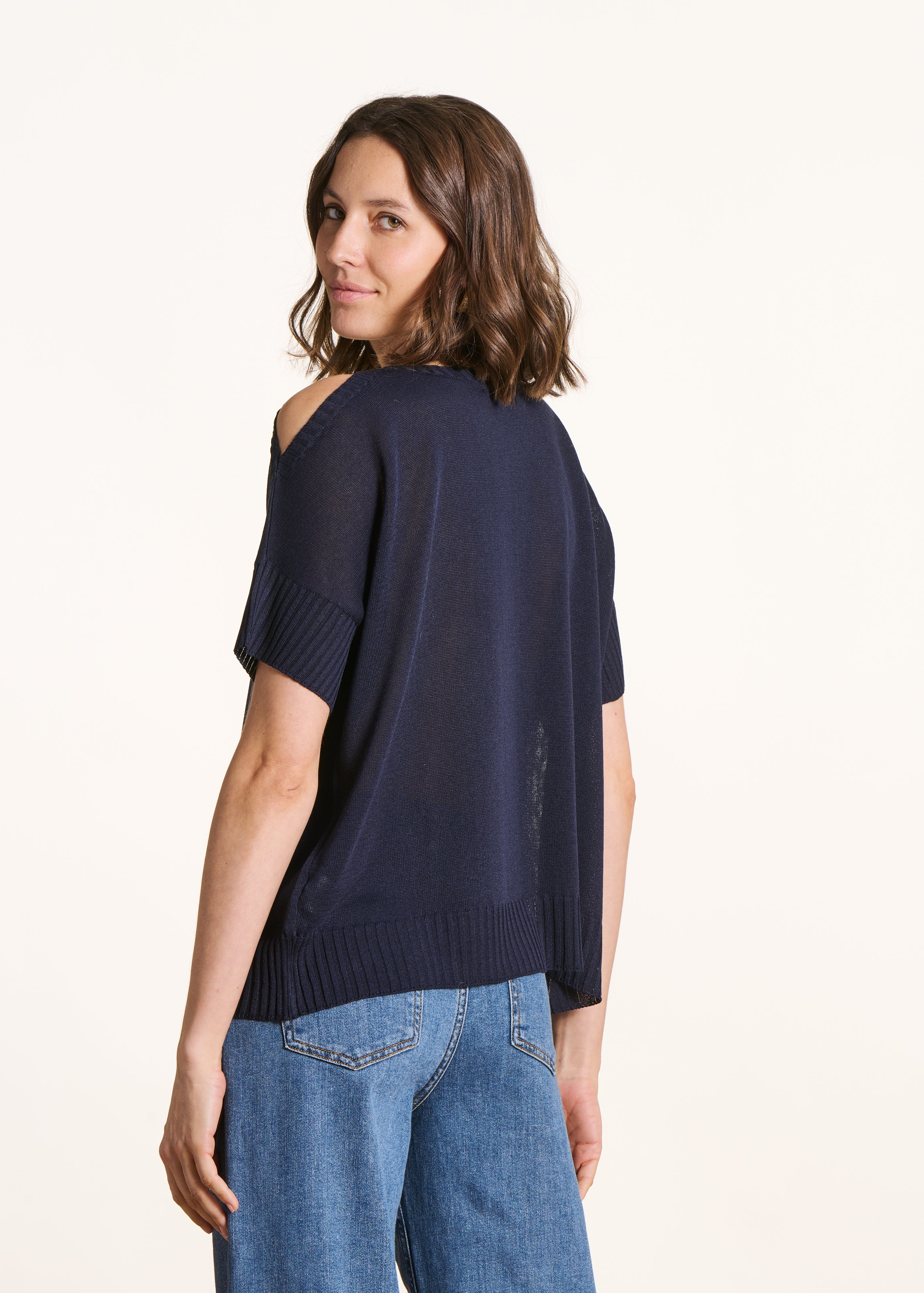 la-f-e-marabout-e-firmini-pullover-kurzarm-marine image 3