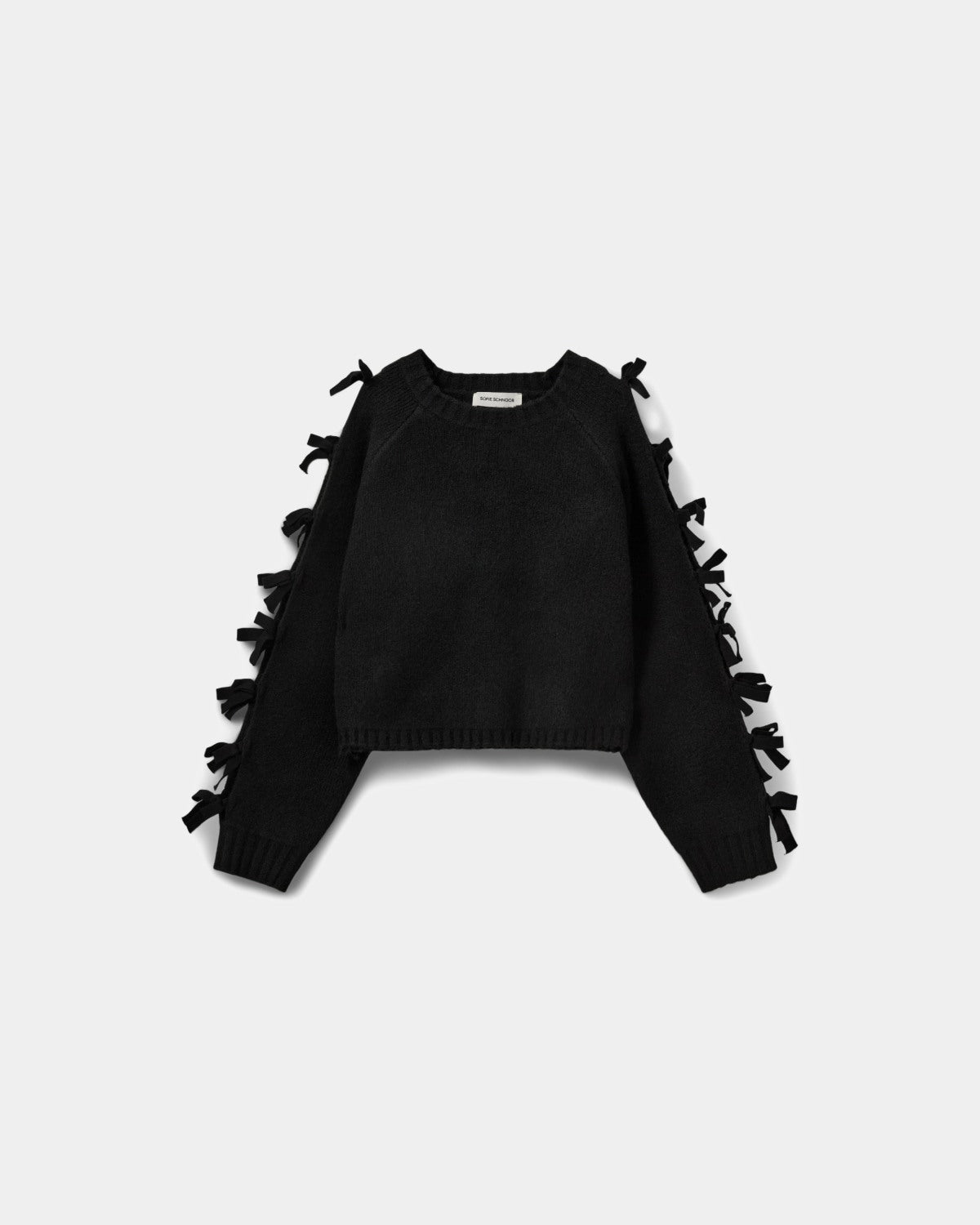 sofie-schnoor-permelisw-bow-knit-sweater-schwarz-cashmere image 1