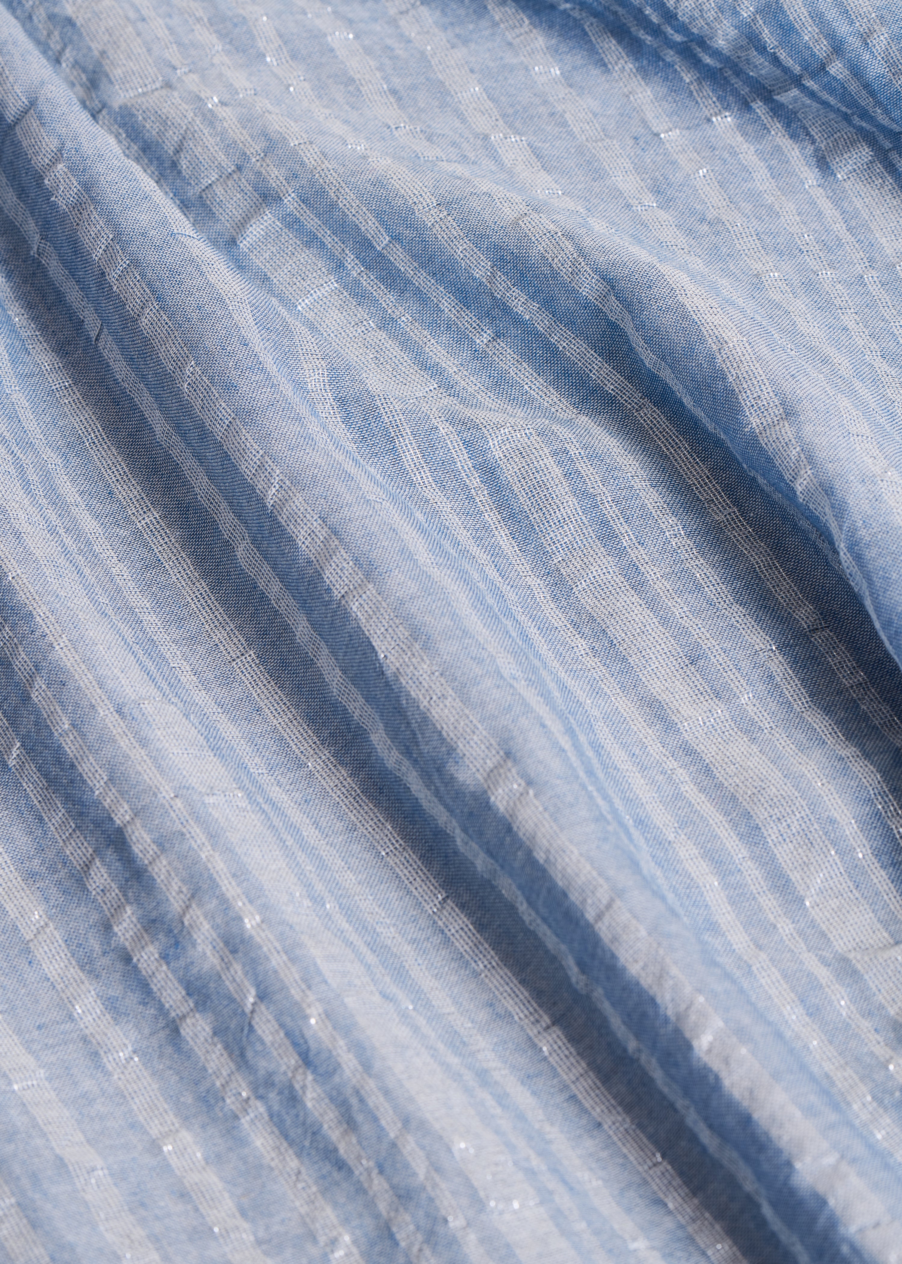 la-f-e-marabout-e-figaro-foulard-blau-baumwolle-streifen image 2
