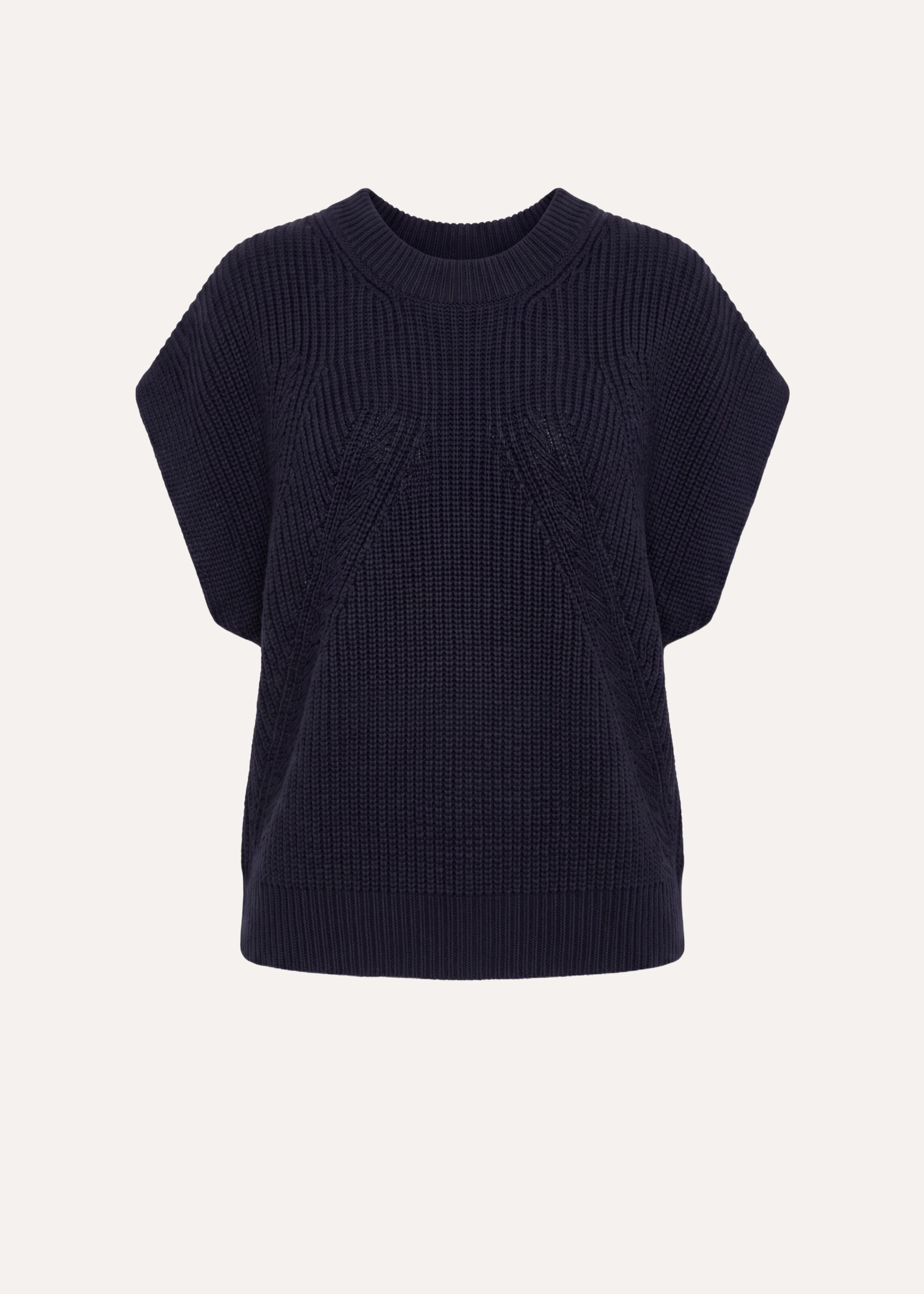 la-f-e-marabout-e-galea-pullover-marine-kurzarm-wolle image 6