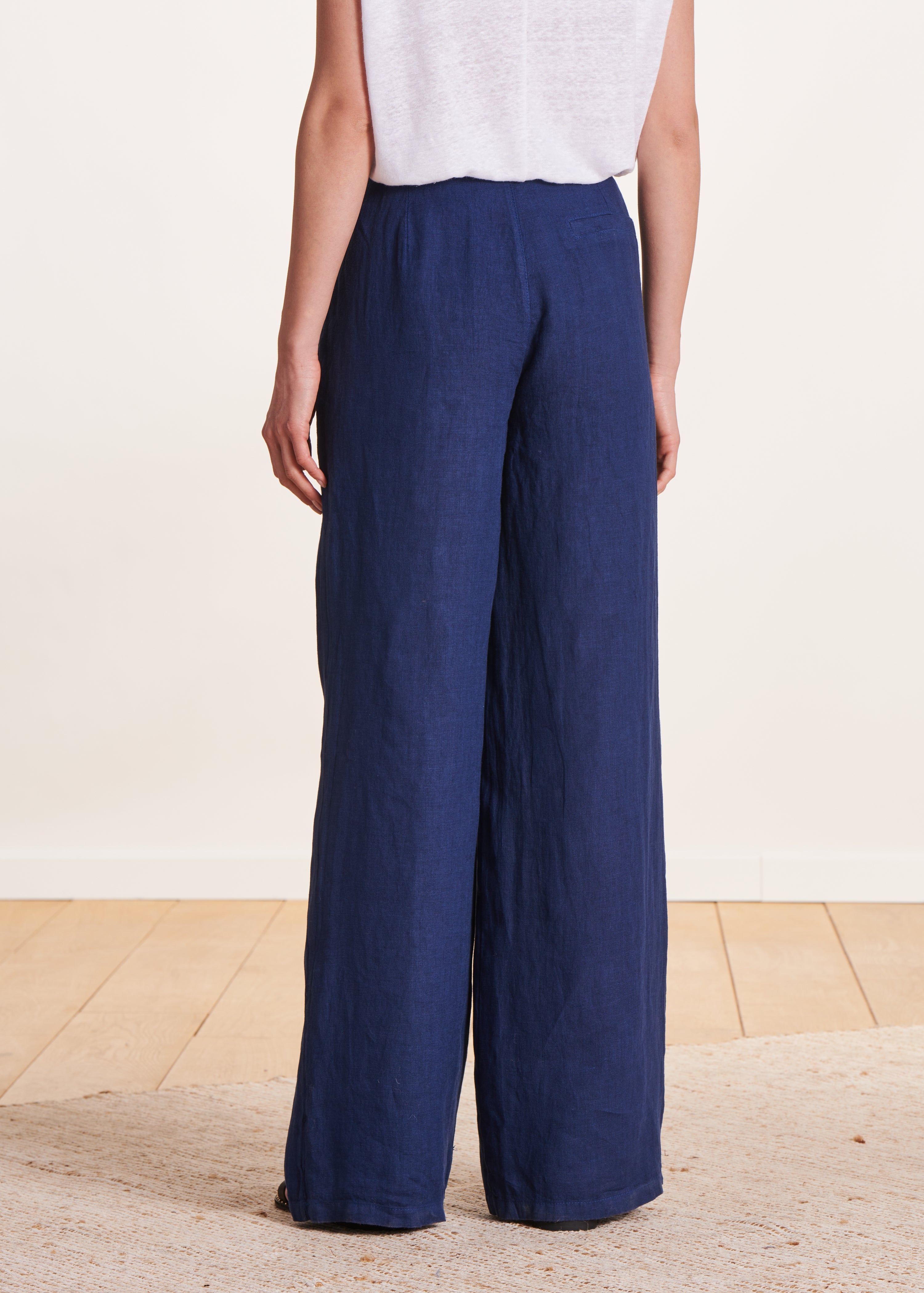 la-f-e-marabout-e-pantalons-jeans-hose-marine-leinen-weit image 3
