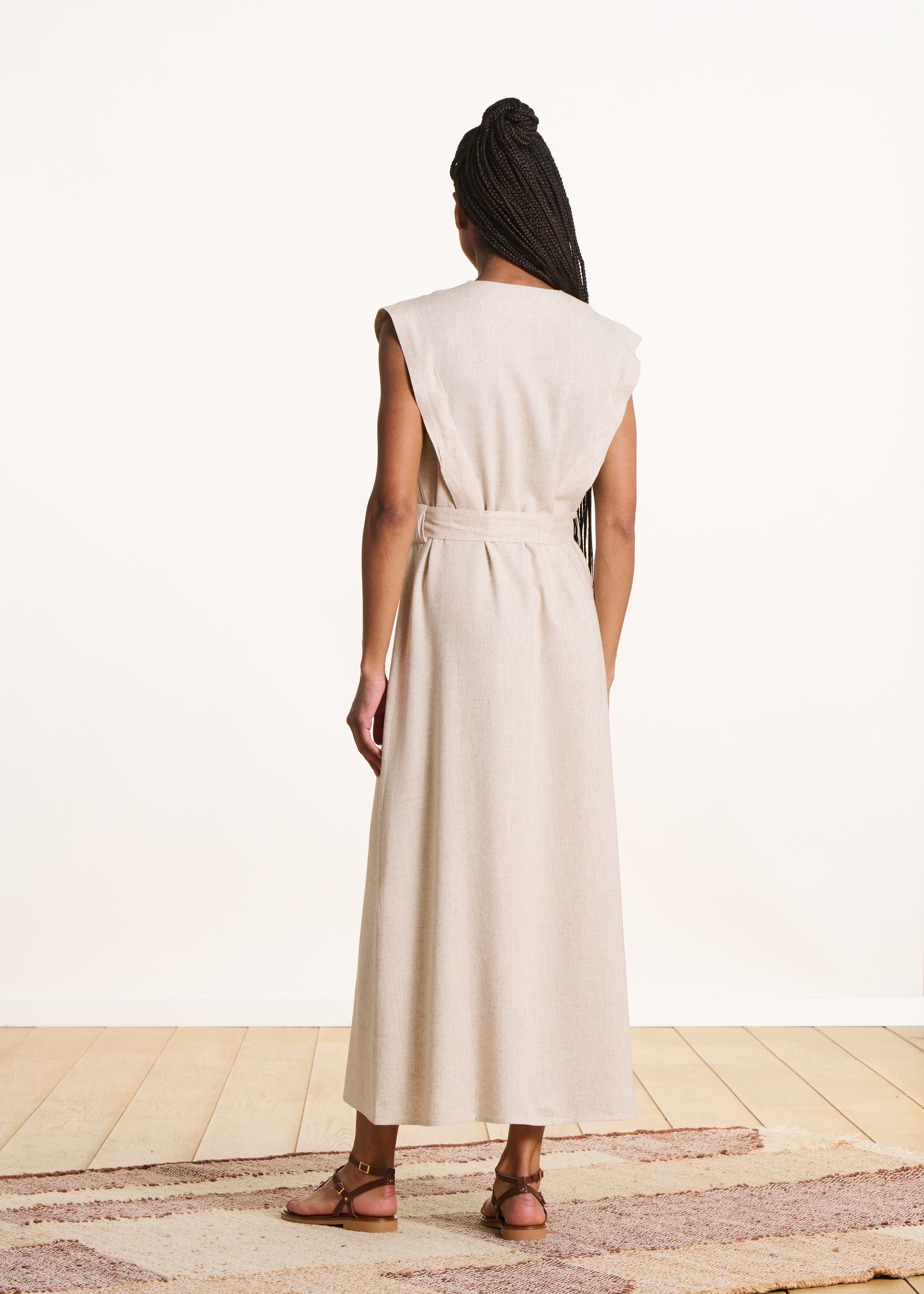 la-f-e-marabout-e-savigny-midikleid-beige-gr-38-wickel image 3