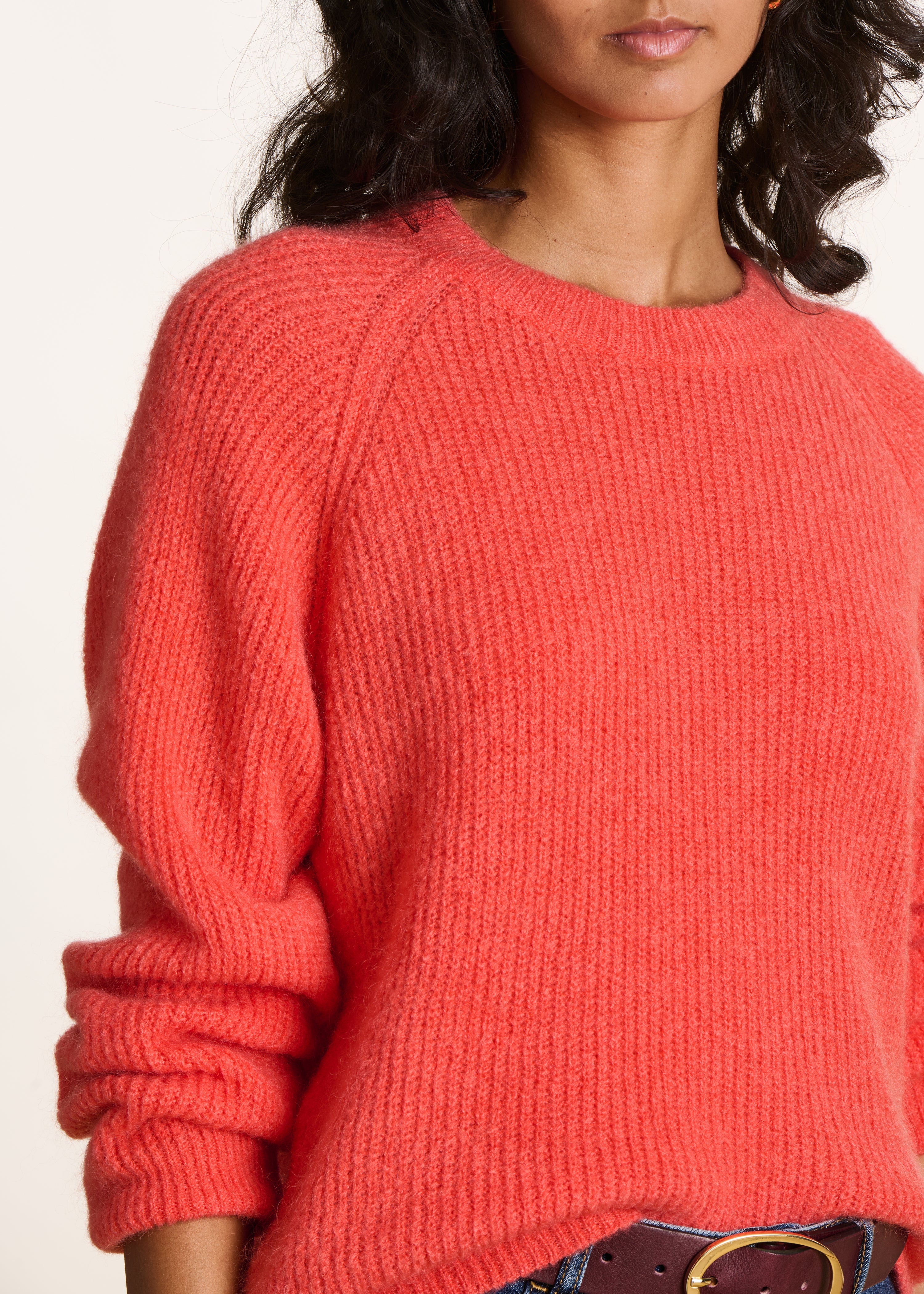 la-f-e-marabout-e-zakira-pullover-koralle-mohair-rippenstrick image 5
