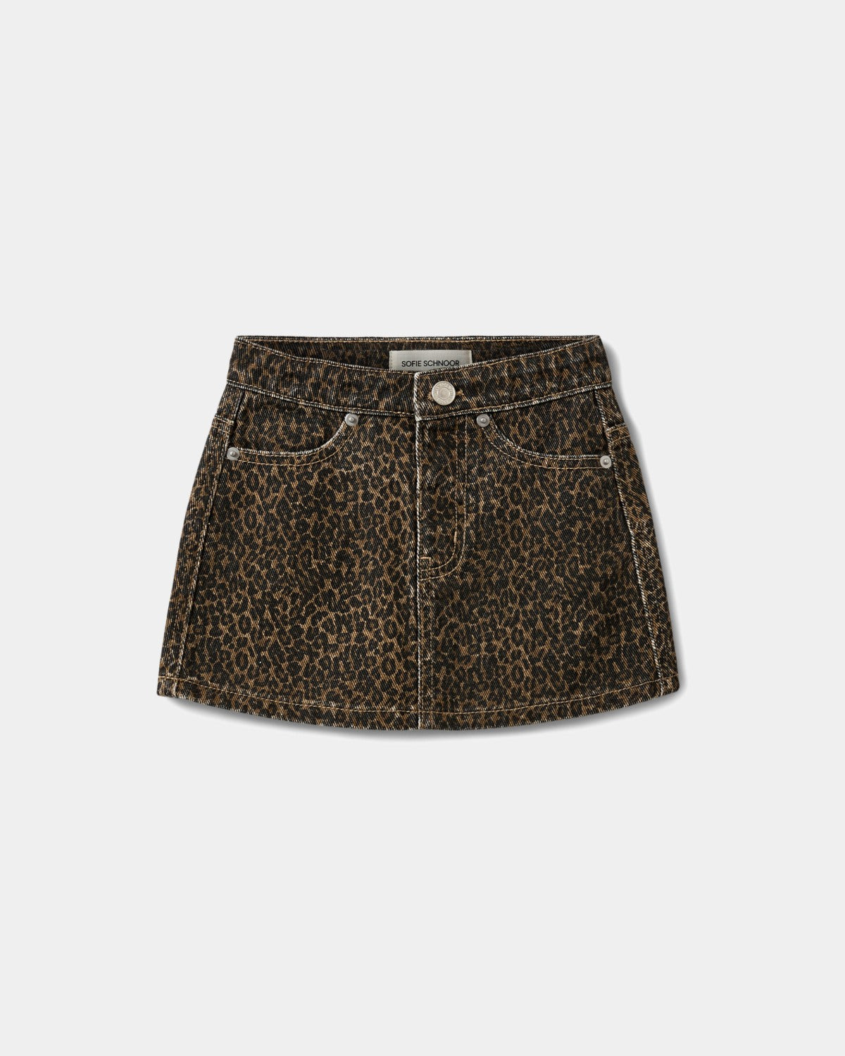 sofie-schnoor-kids-callykb-jeansrock-leopard-baumwolle image 1