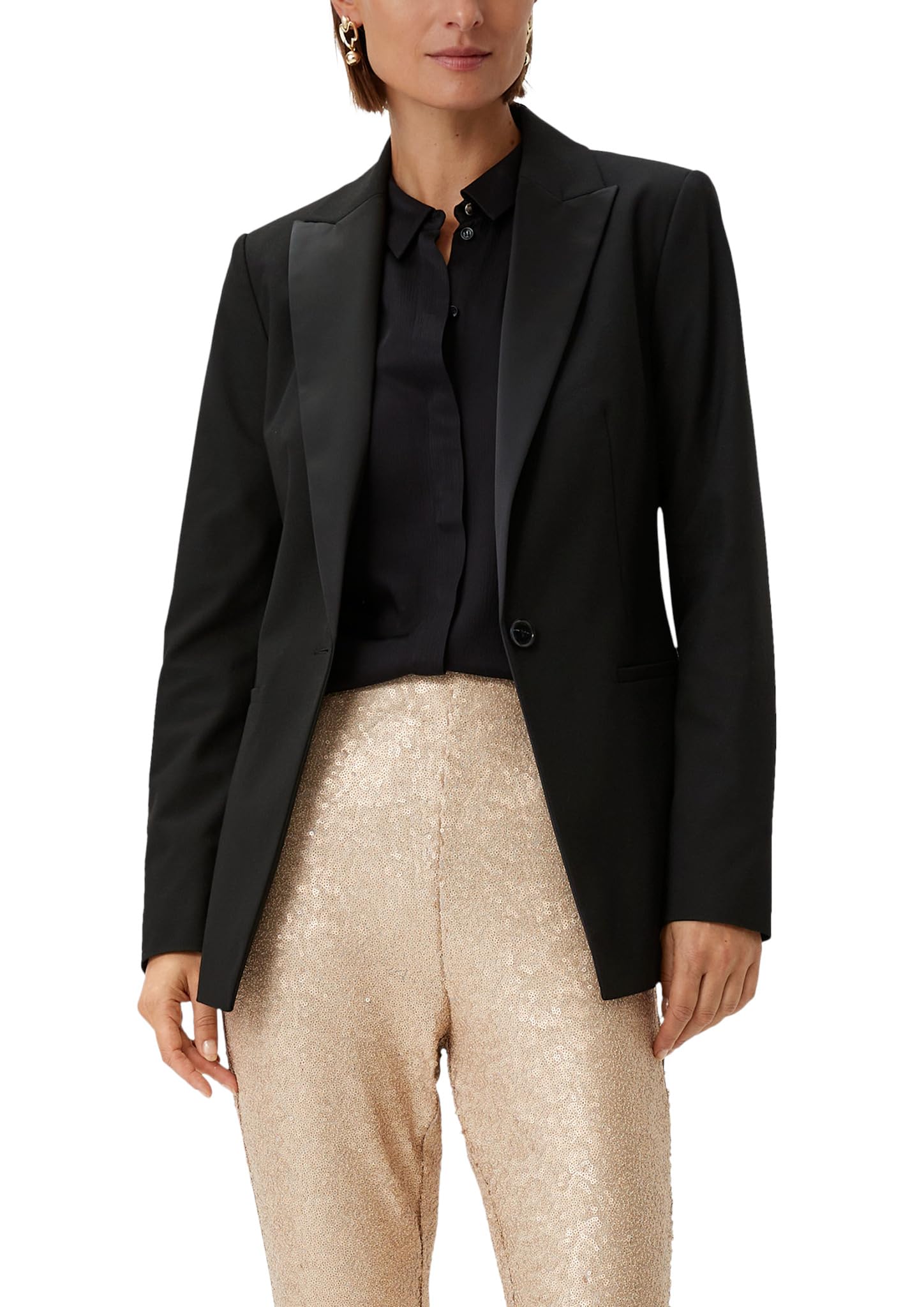 comma-taillierter-blazer-jersey-blazer-gr-e-34 image 1
