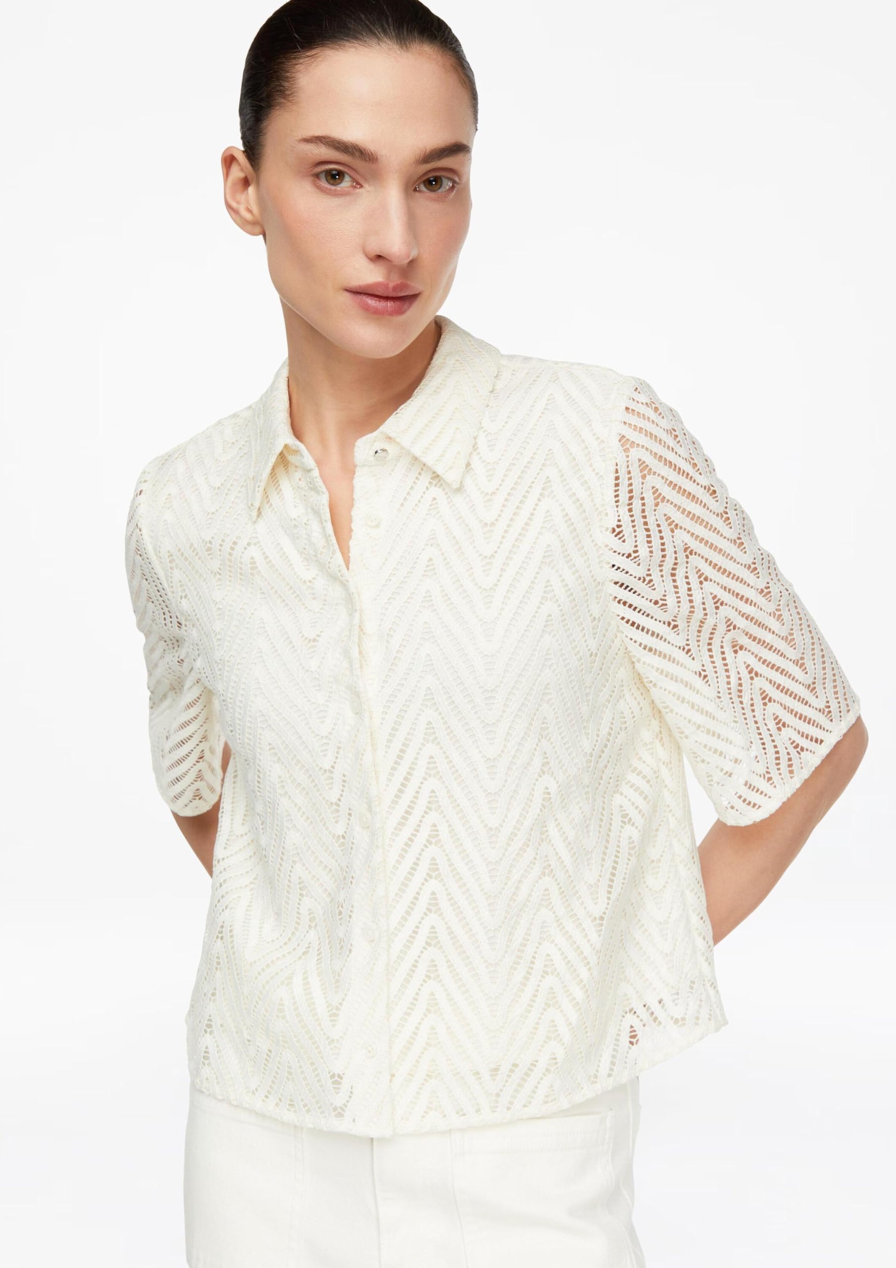 comma-blouses-spitzenbluse-viskose-futter-festlich image 6