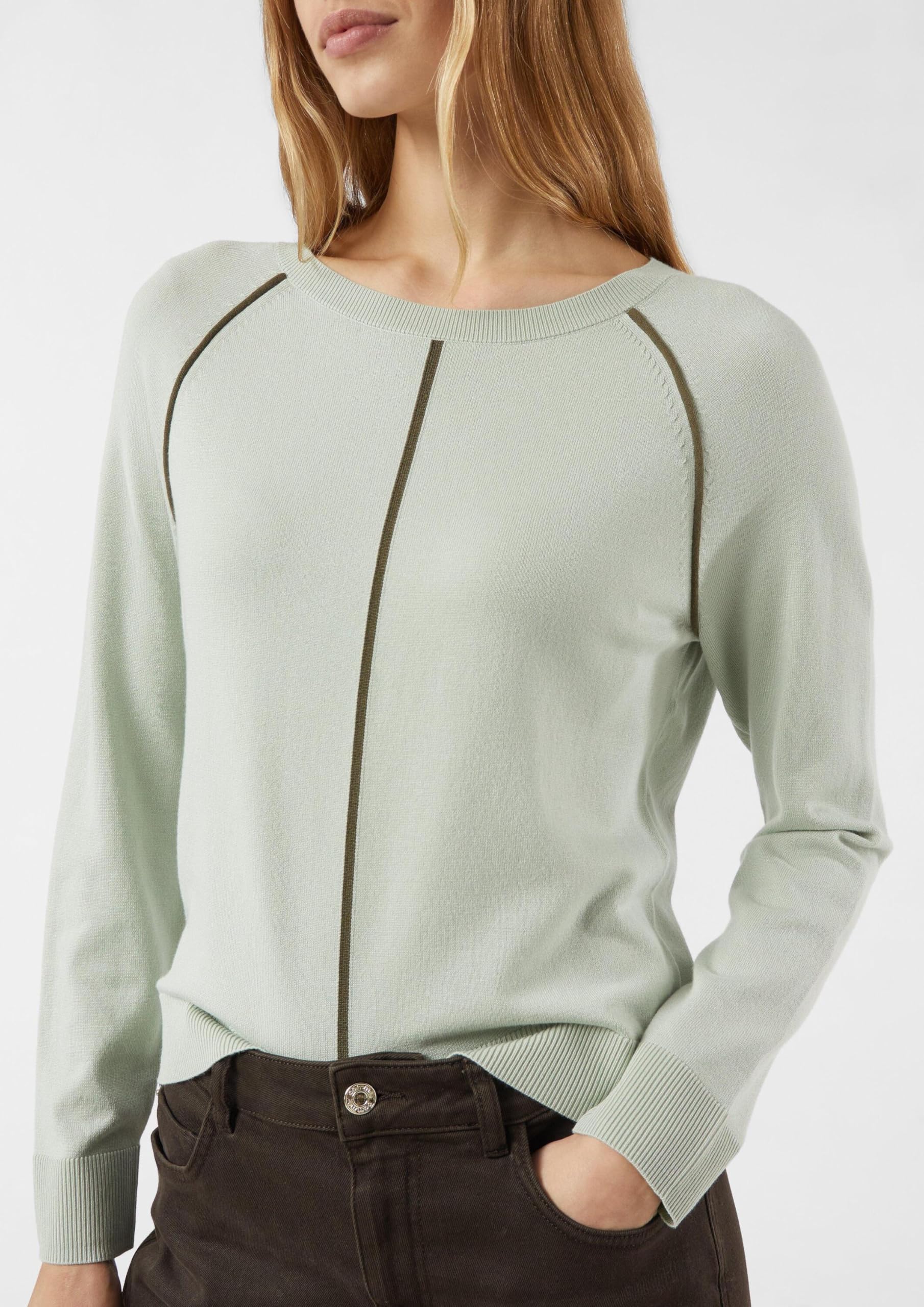 comma-strickpullover-feinstrick-kontrast-beige-pullover image 4