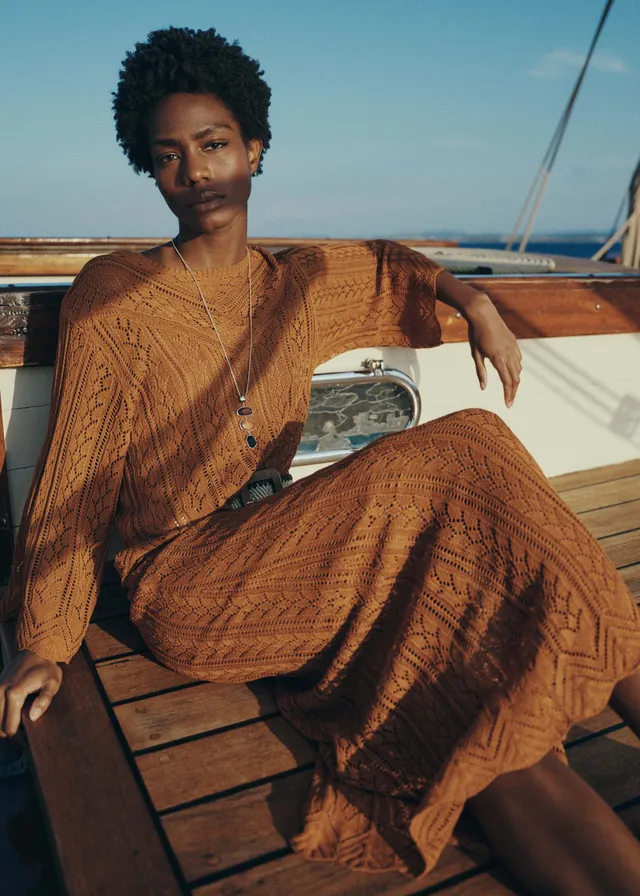 la-f-e-marabout-e-fabric-pullover-braun-ajour-kurz image 1