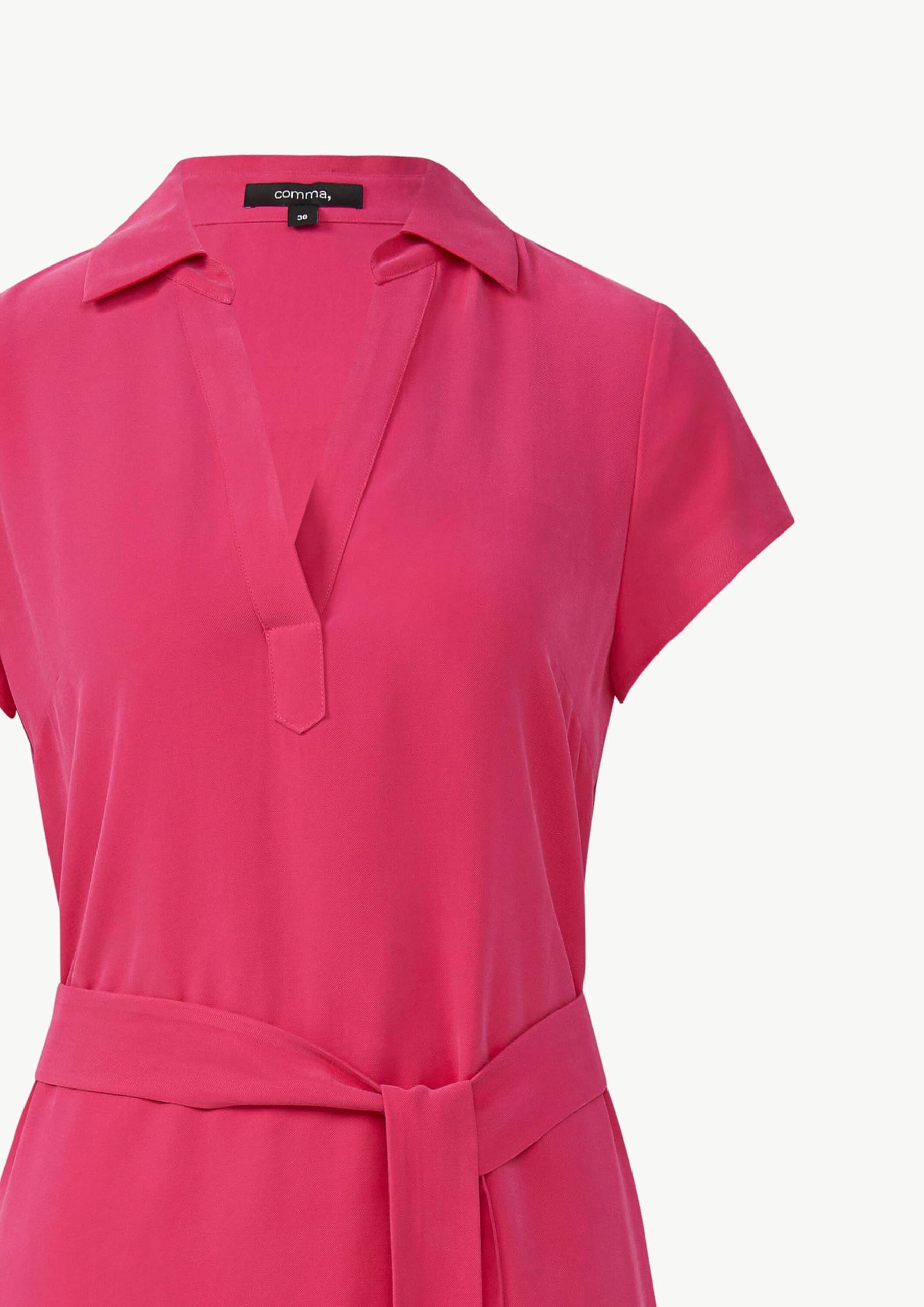 comma-midikleid-viskosemix-v-ausschnitt-rosa-gr-38 image 6