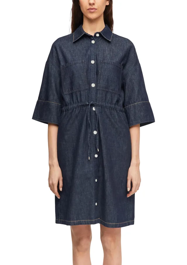 comma-dresses-denim-t-shirt-kleid-gr-34-relaxed-fit-knopfleiste image 1