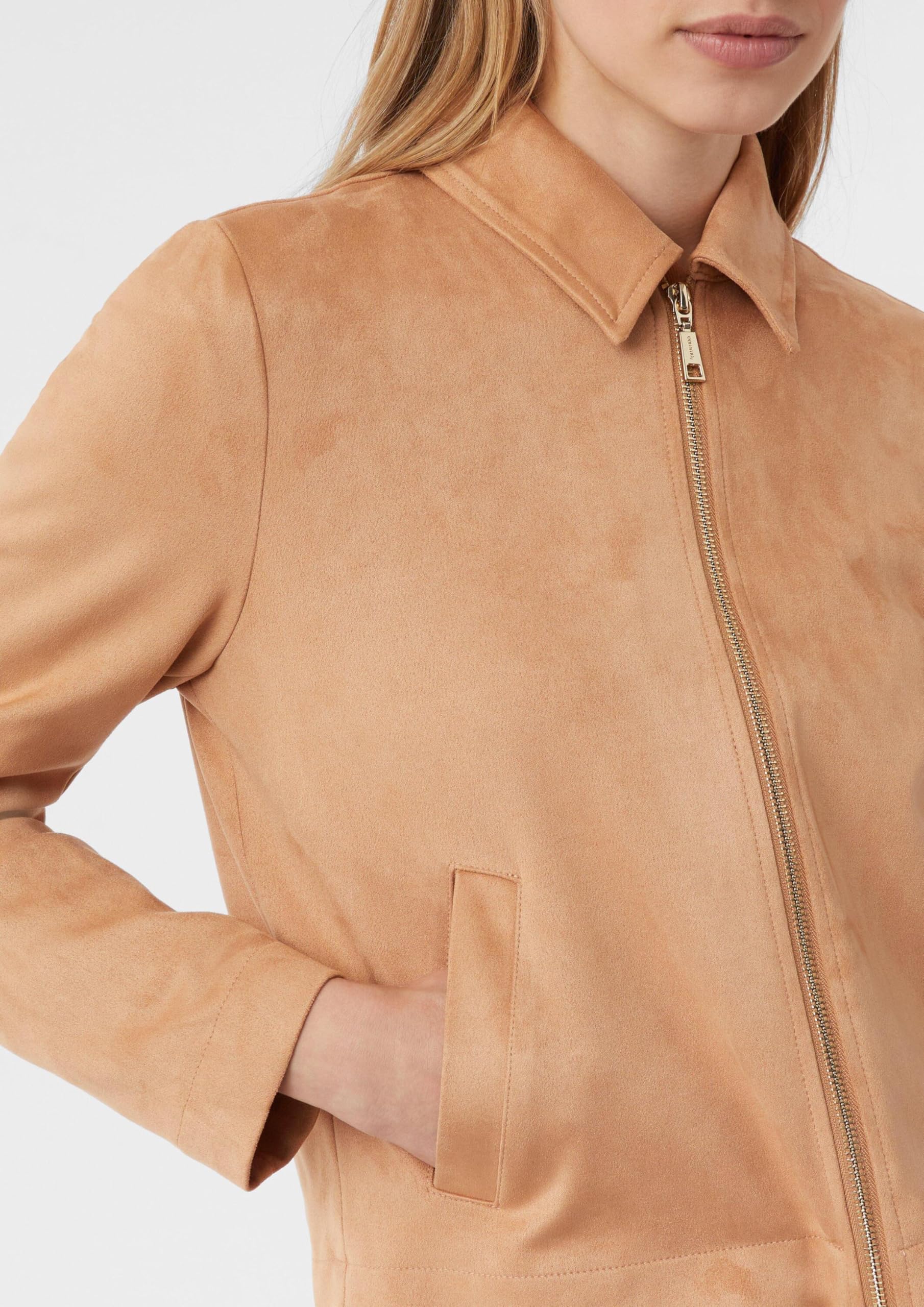 comma-veloursleder-imitat-jacke-gr-e-38-mit-rei-verschluss image 4