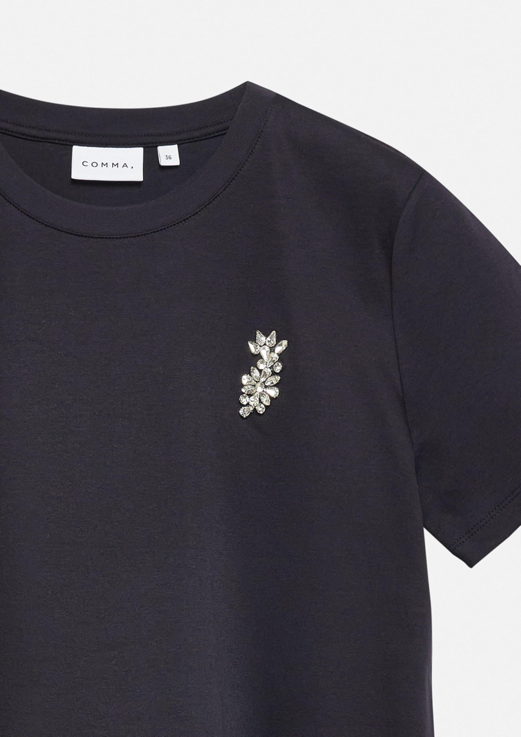 comma-t-shirt-regular-rundhals-schmucksteine-gr-40 image 5