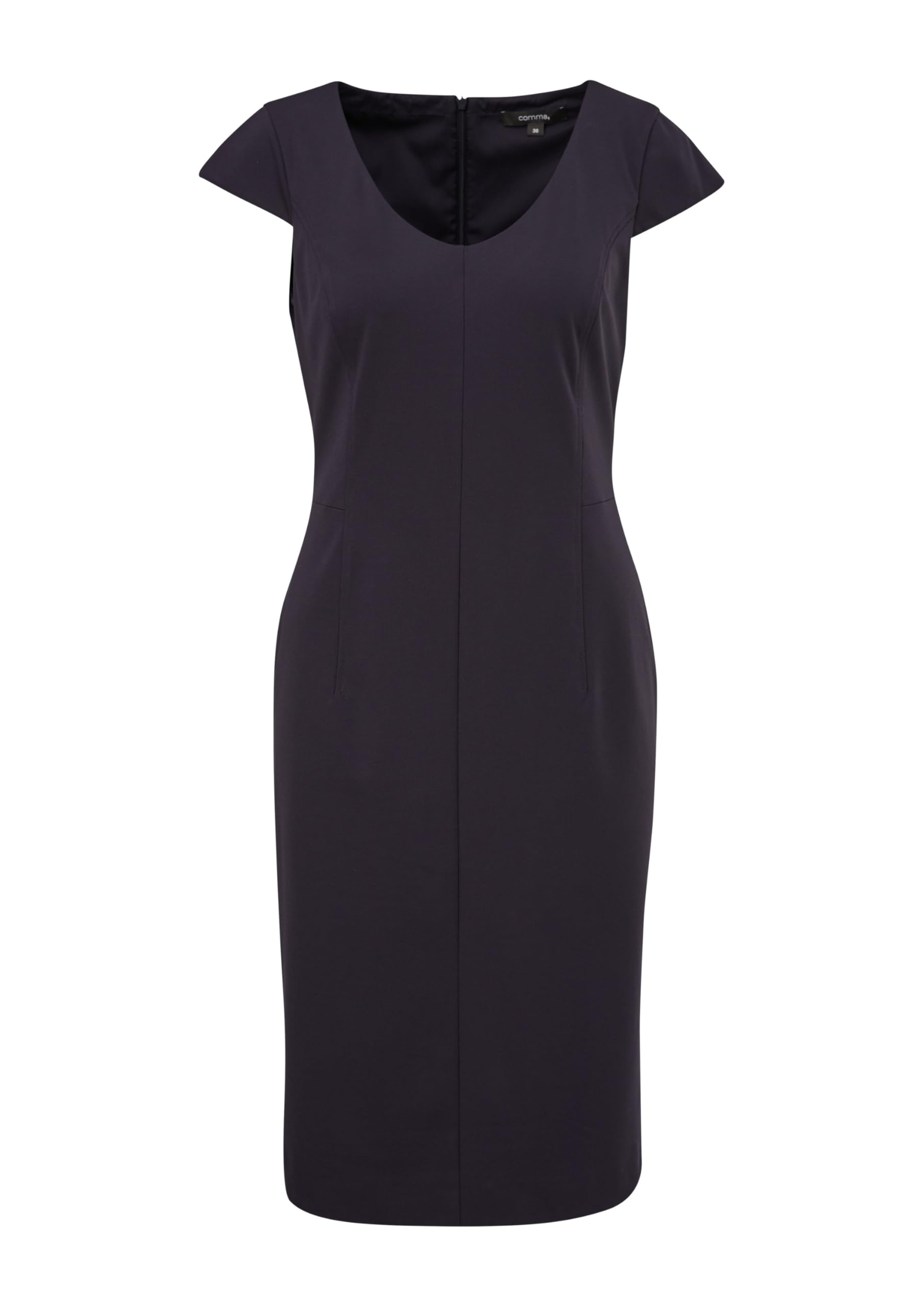 comma-kleid-mit-kapp-rmeln-navy-damenkleid-kurz image 7