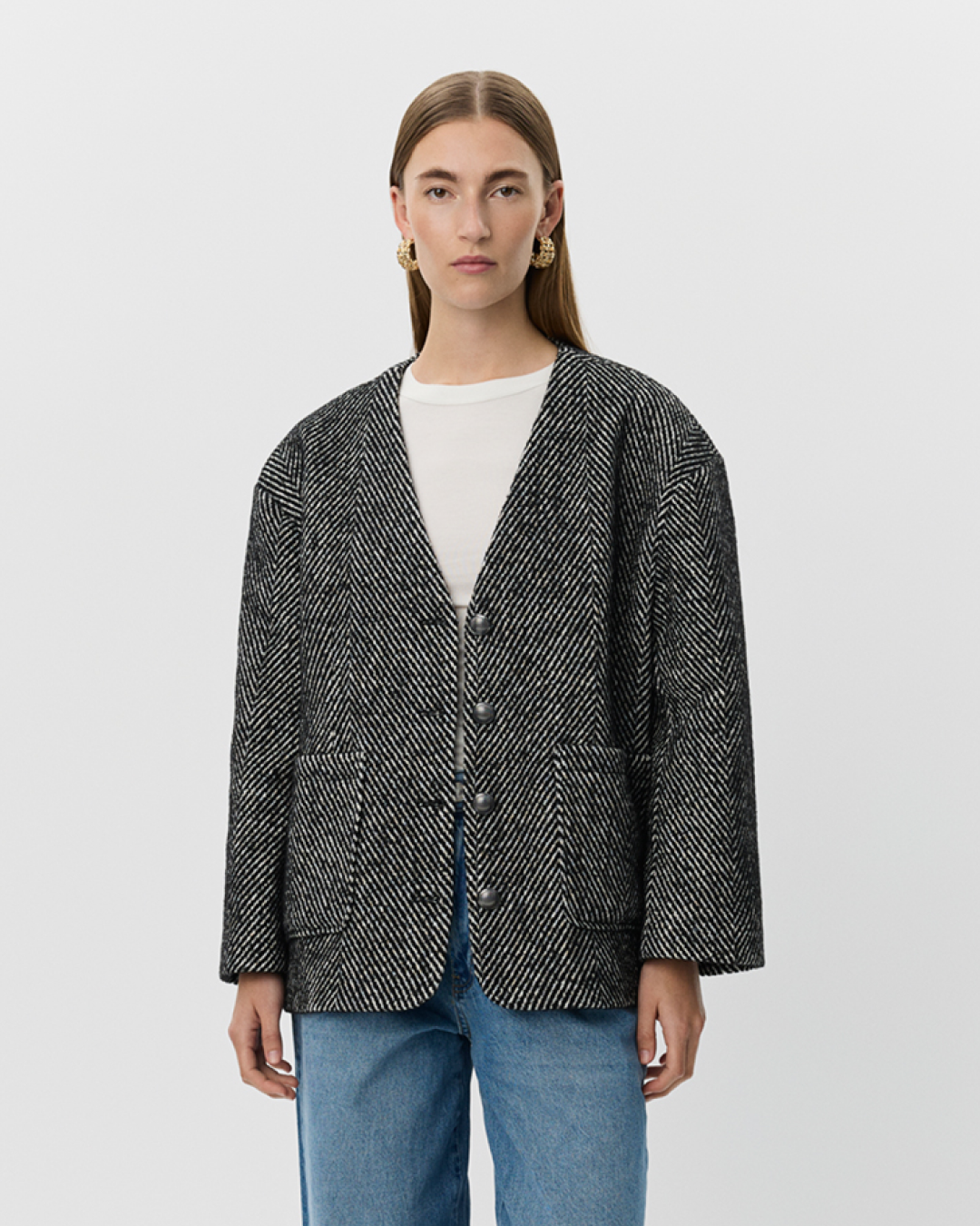 sofie-schnoor-women-aureliesw-jacke-off-white-black-wolle image 6